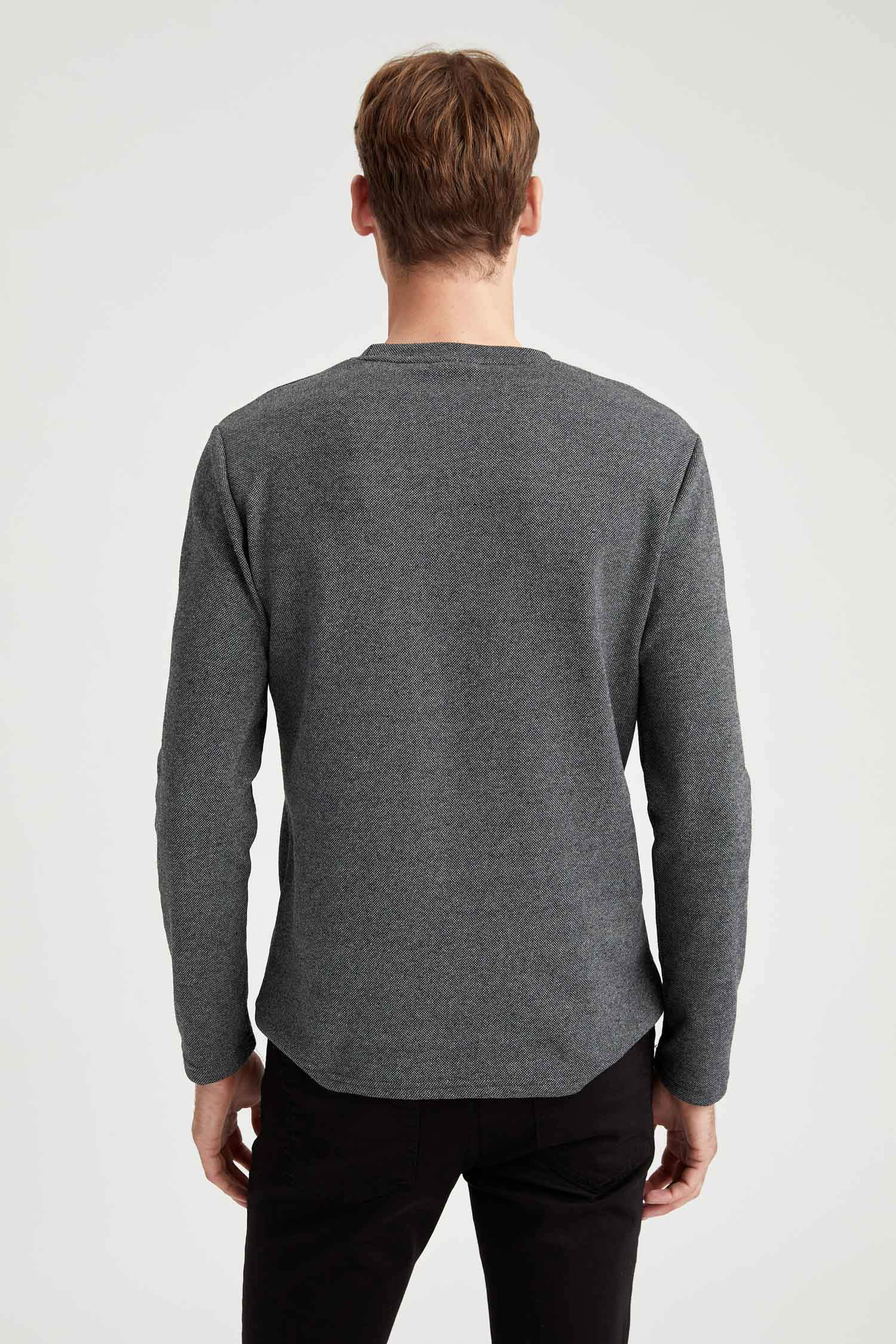 Slim Fit Uzun Kollu Tişört