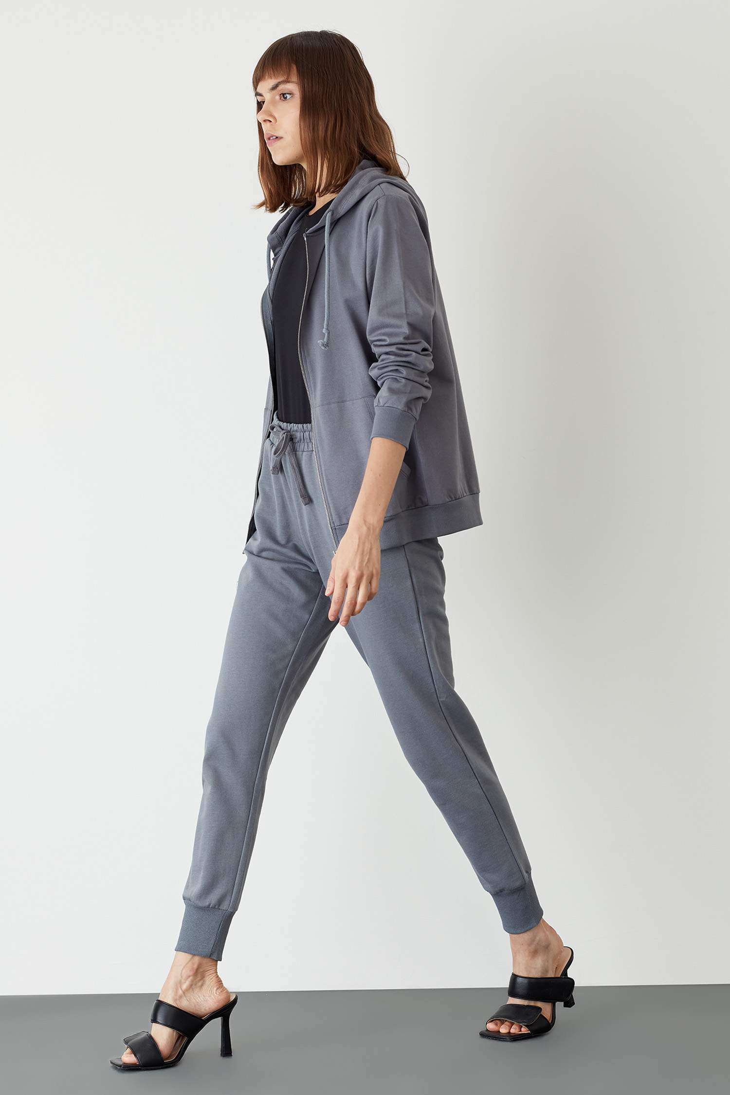 Kapüşonlu Relax Fit Sweat Hırka