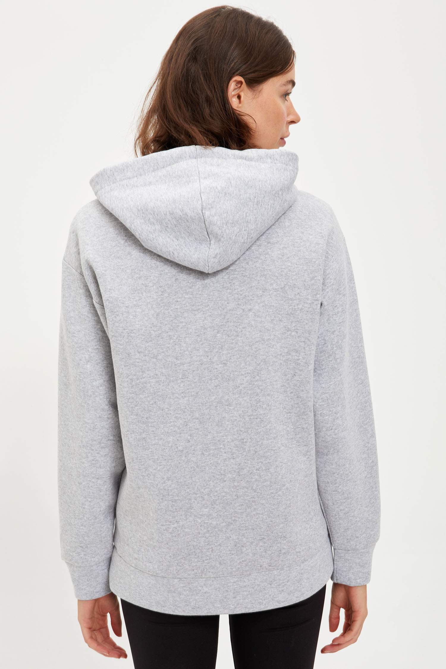 Basic Relax Fit Kapüşonlu Sweatshirt