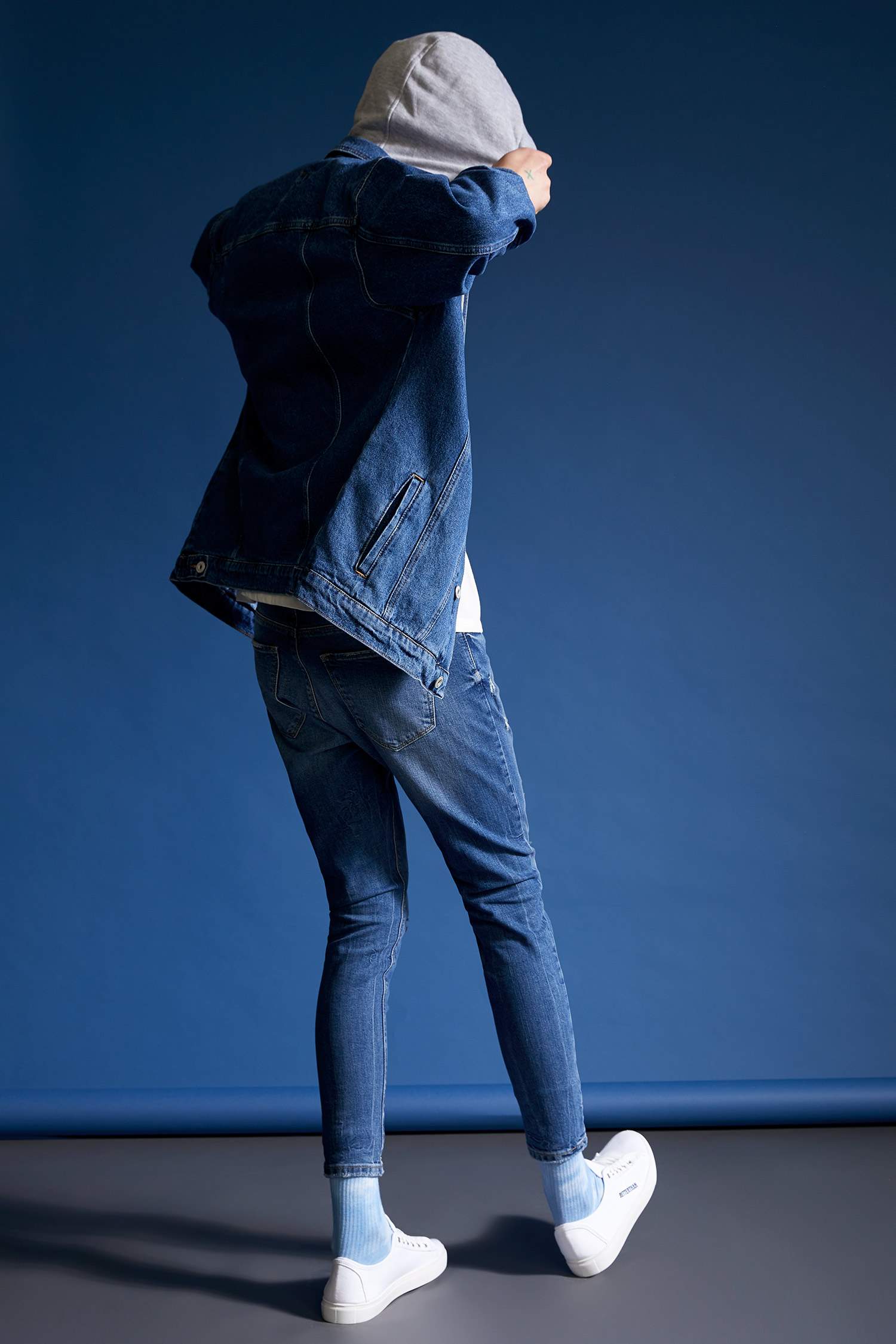 Oversize Fit Kapüşonlu Jean Mont