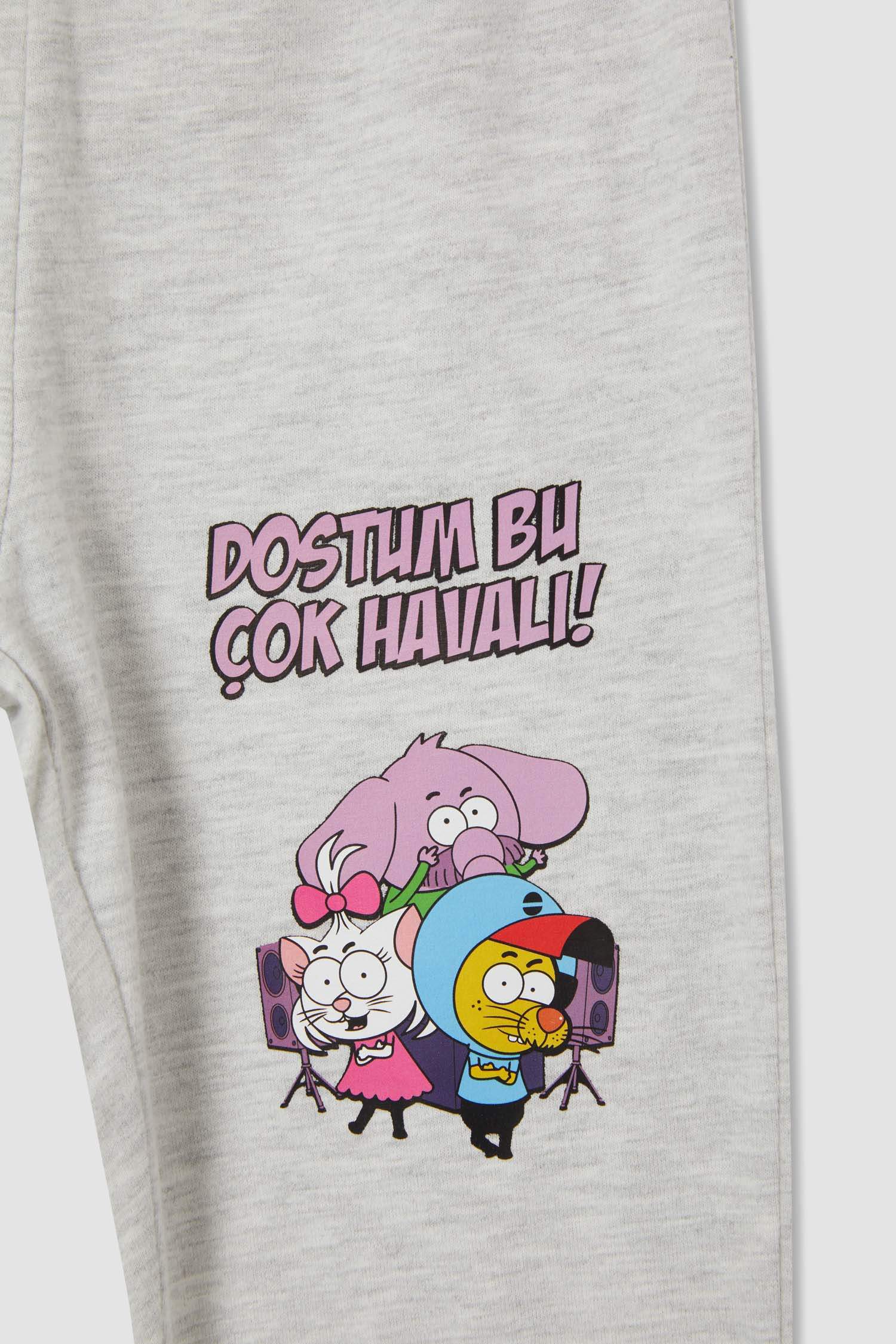 Kız Çocuk Kral Şakir Lisanslı Uzun Kollu Pamuklu Pijama Takımı