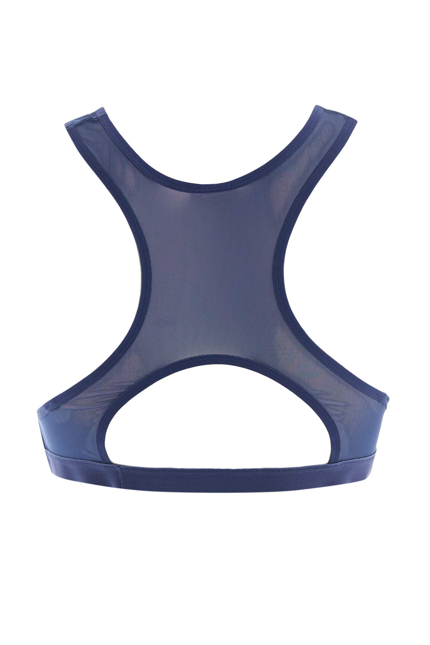 Halter Yaka Tül Detaylı Sporcu Sütyen