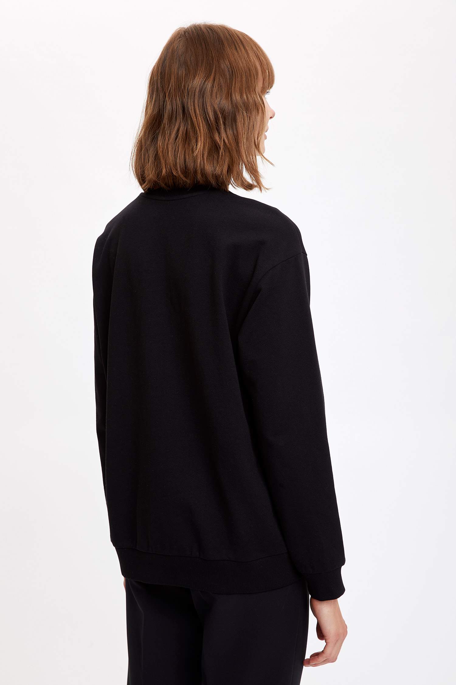 Regular Fit Bisiklet Yaka Uzun Kollu Sweatshirt