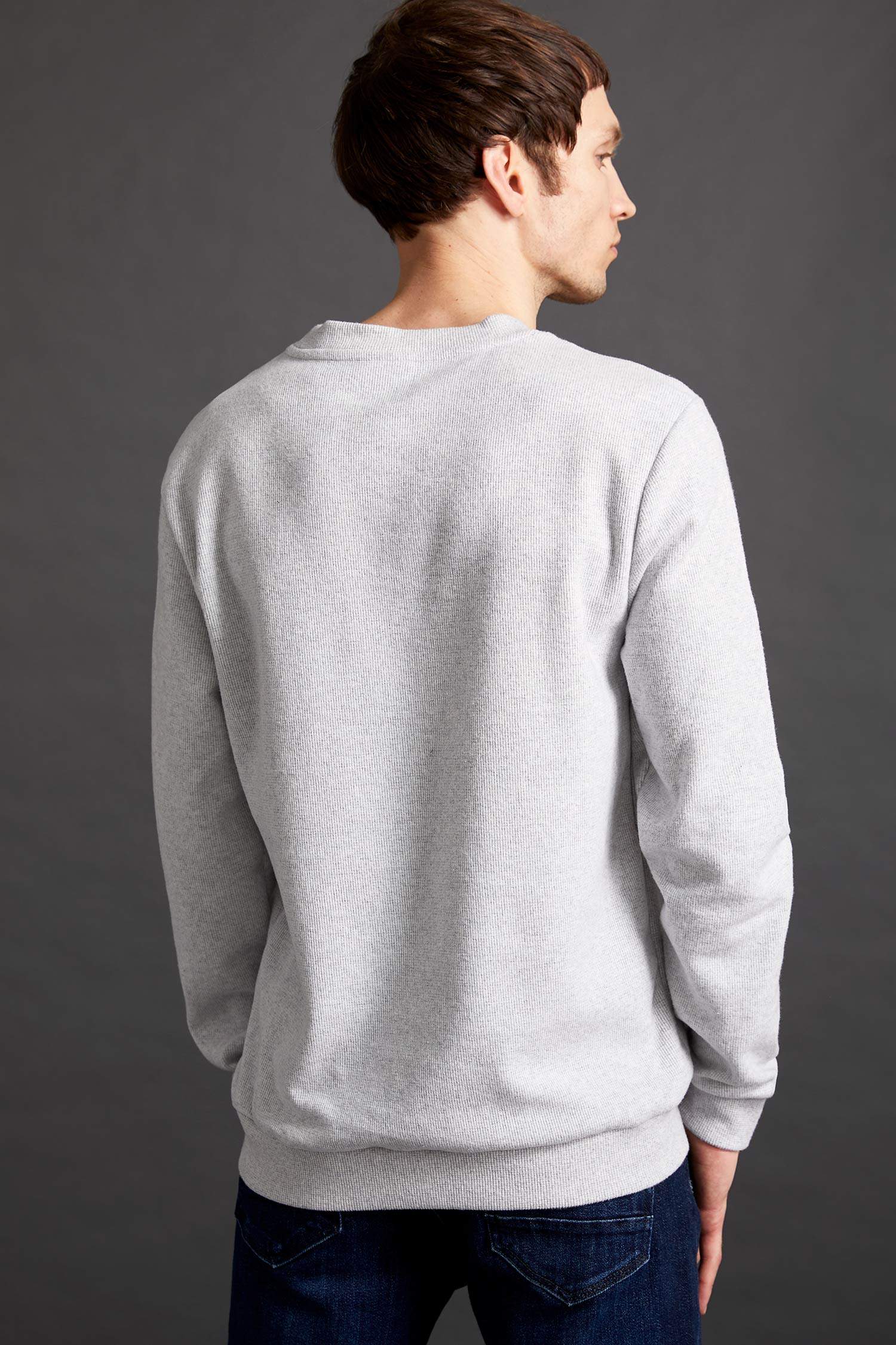 Slim Fit Bisiklet Yaka Uzun Kollu Sweatshirt