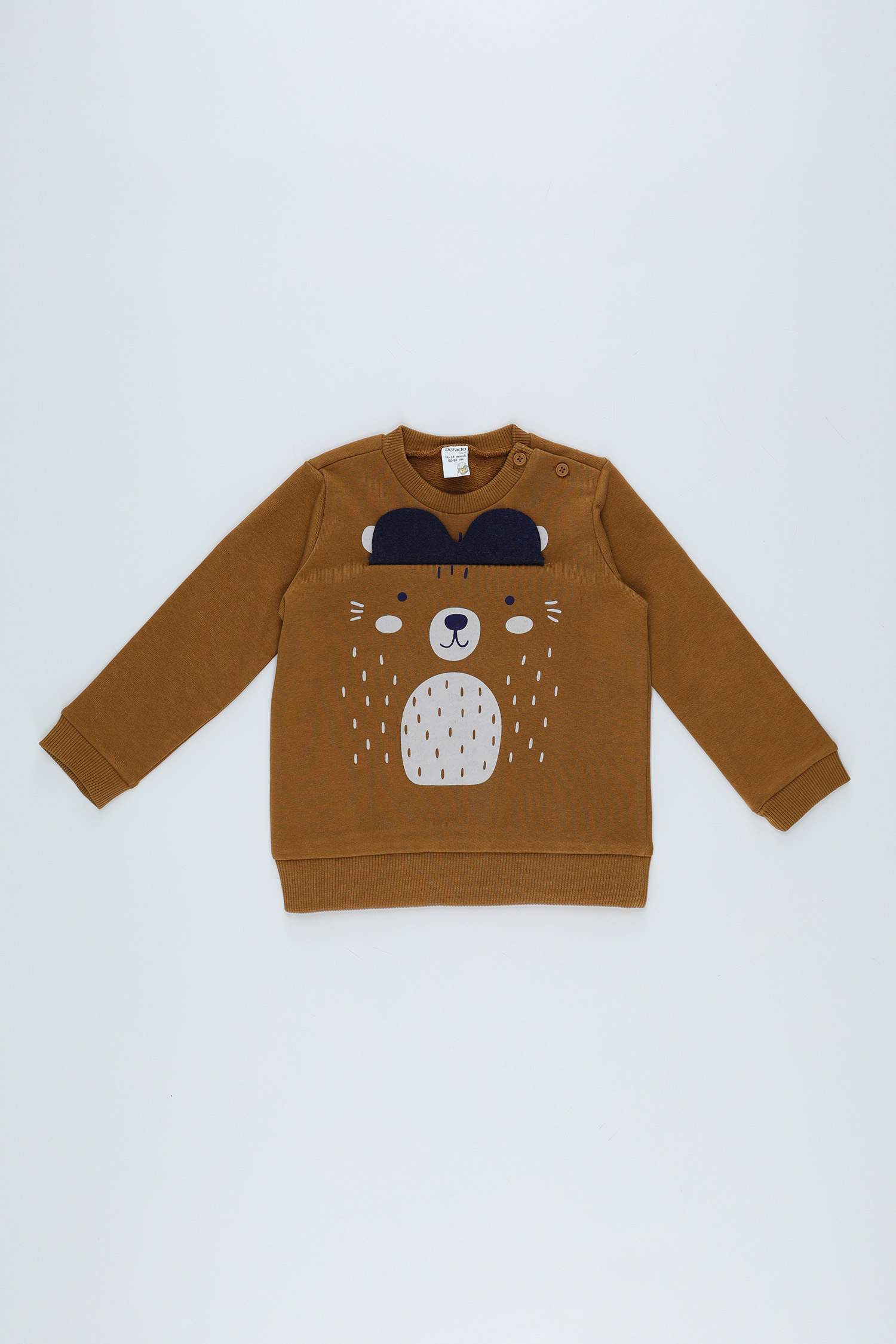 Erkek Bebek Üç Boyutlu Baskılı Sweatshirt