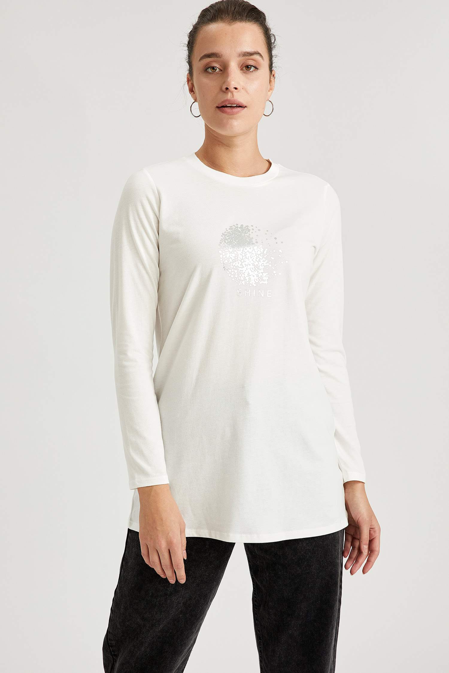 Baskılı Relax Fit Tunik