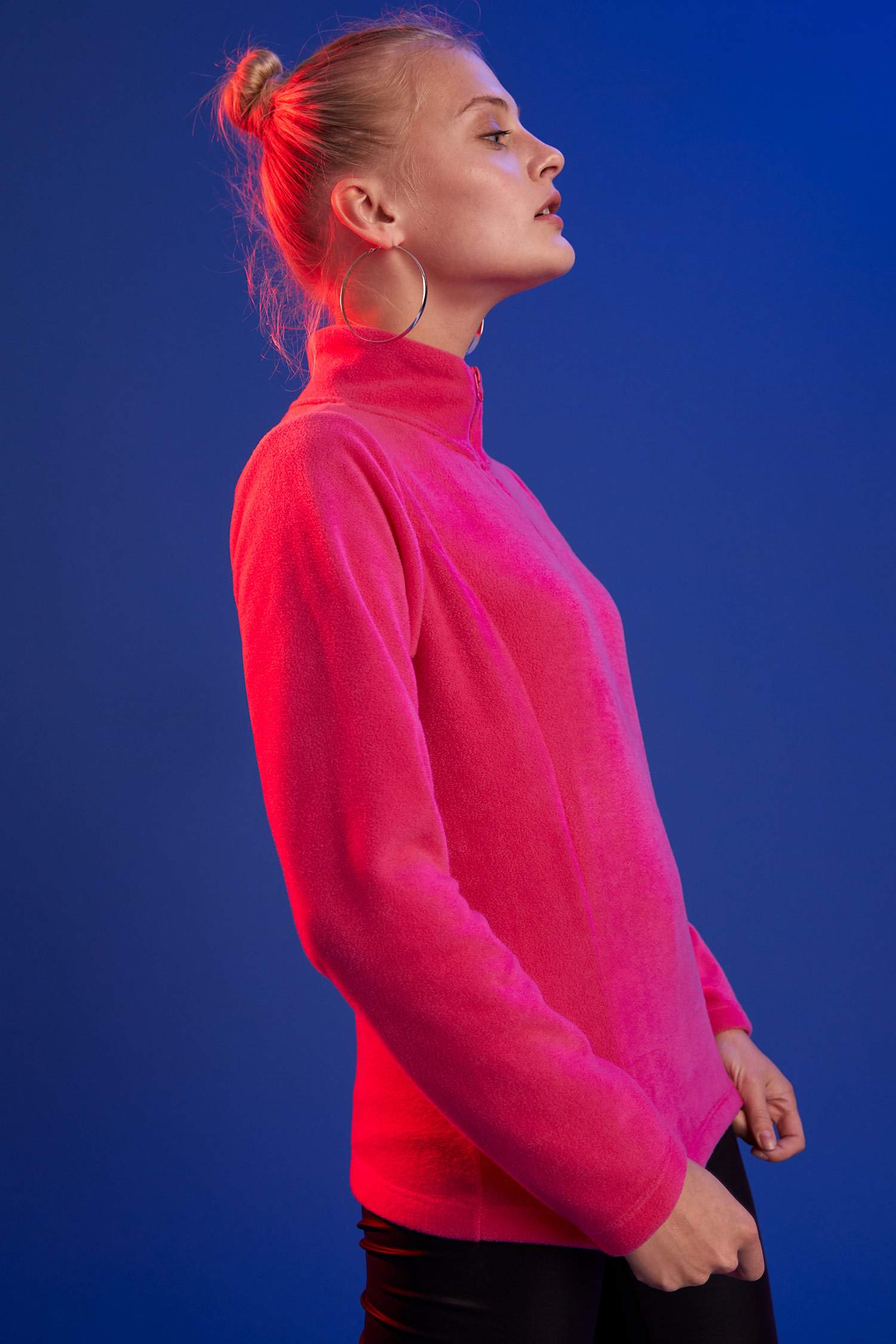 Fermuarlı Dik Yaka Sweatshirt
