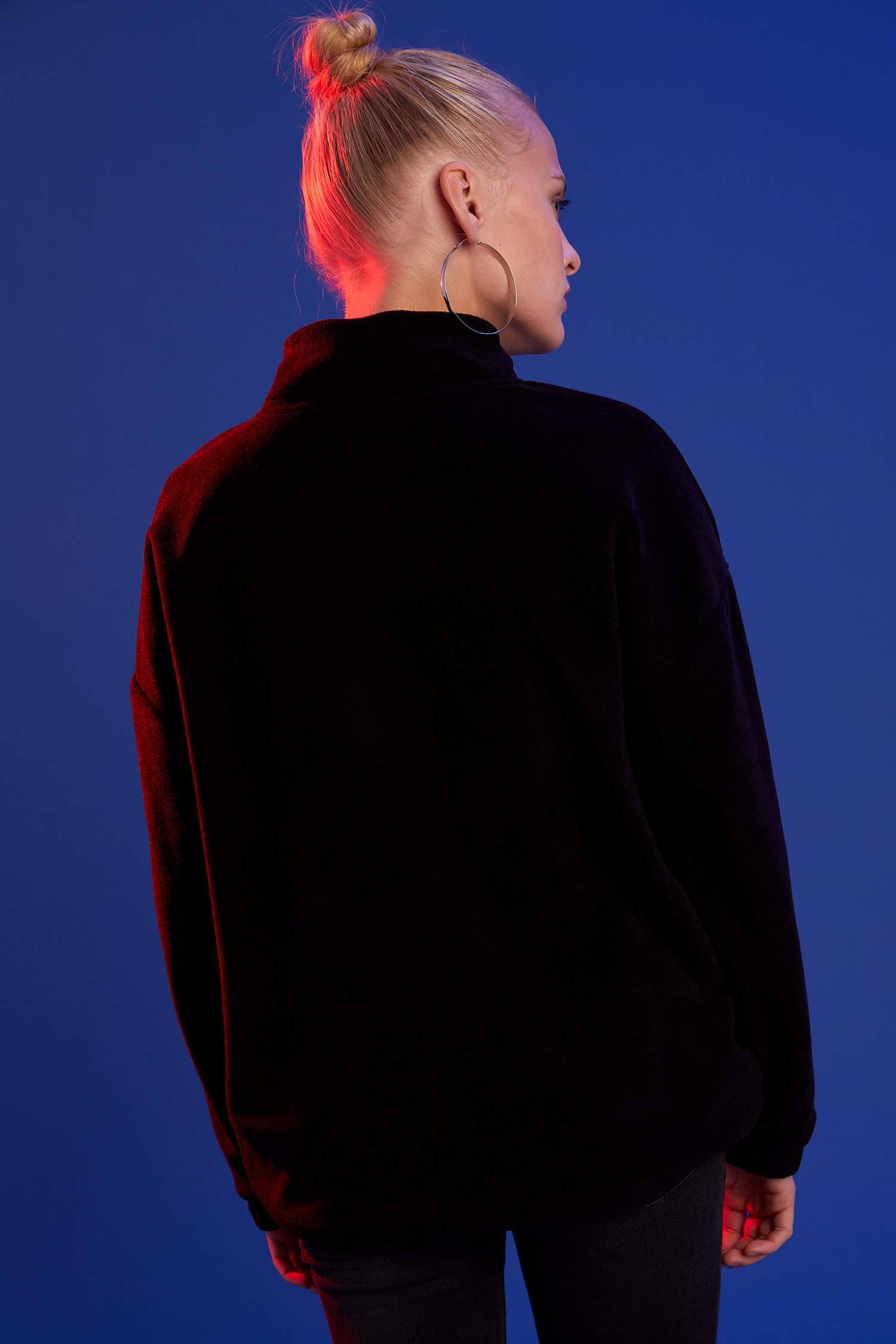 Baskılı Polar Sweatshirt