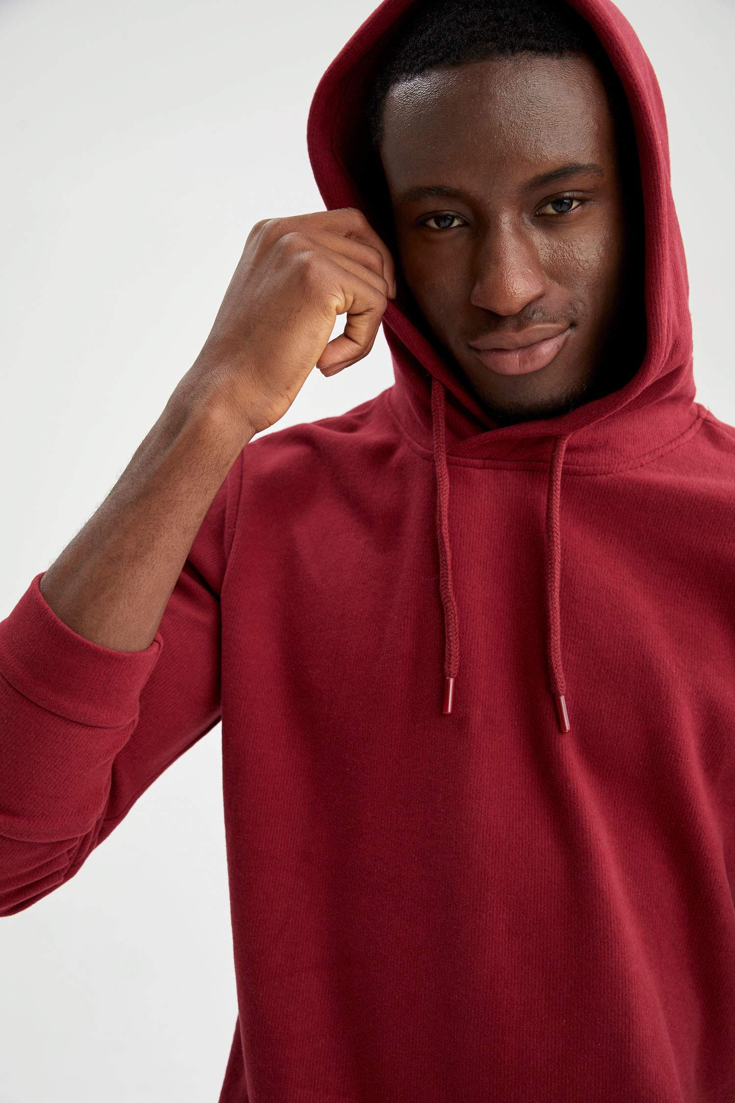 Regular Fit Kapüşonlu Basic Sweatshirt