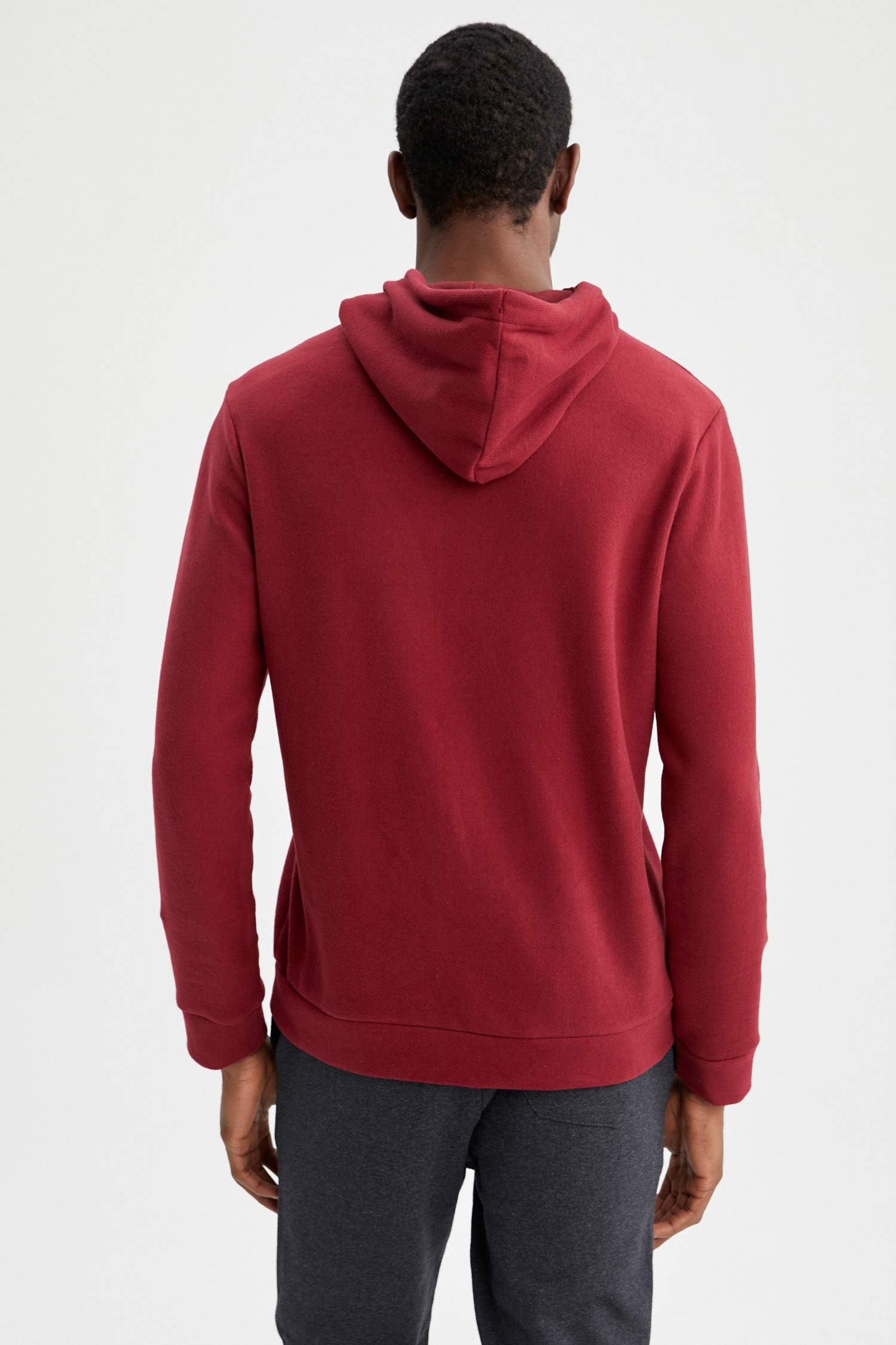 Regular Fit Kapüşonlu Basic Sweatshirt