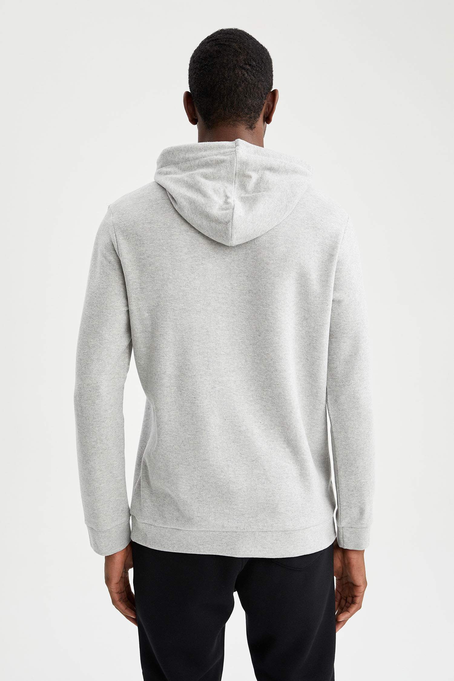 Regular Fit Kapüşonlu Basic Sweatshirt