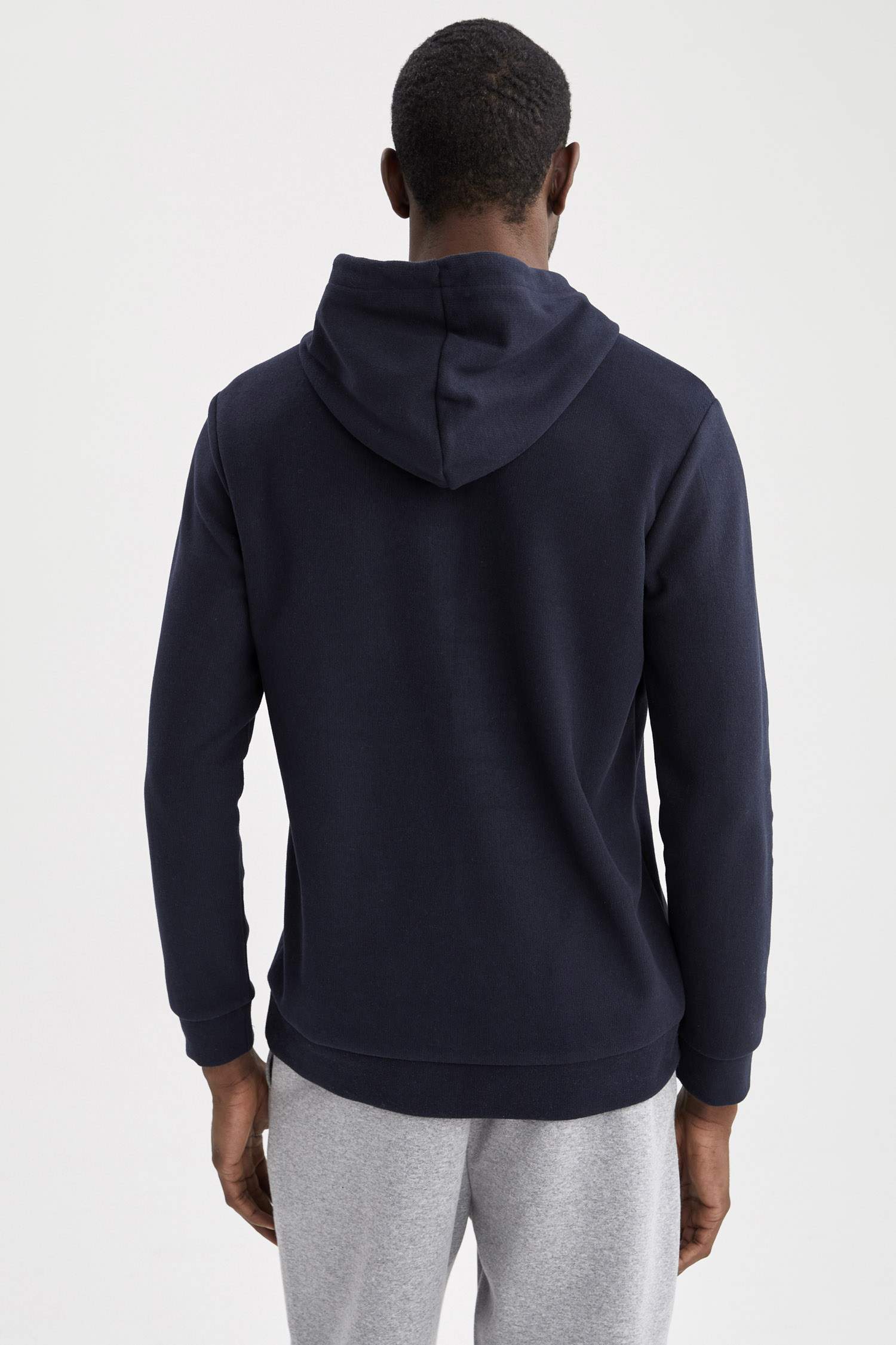 Regular Fit Kapüşonlu Basic Sweatshirt