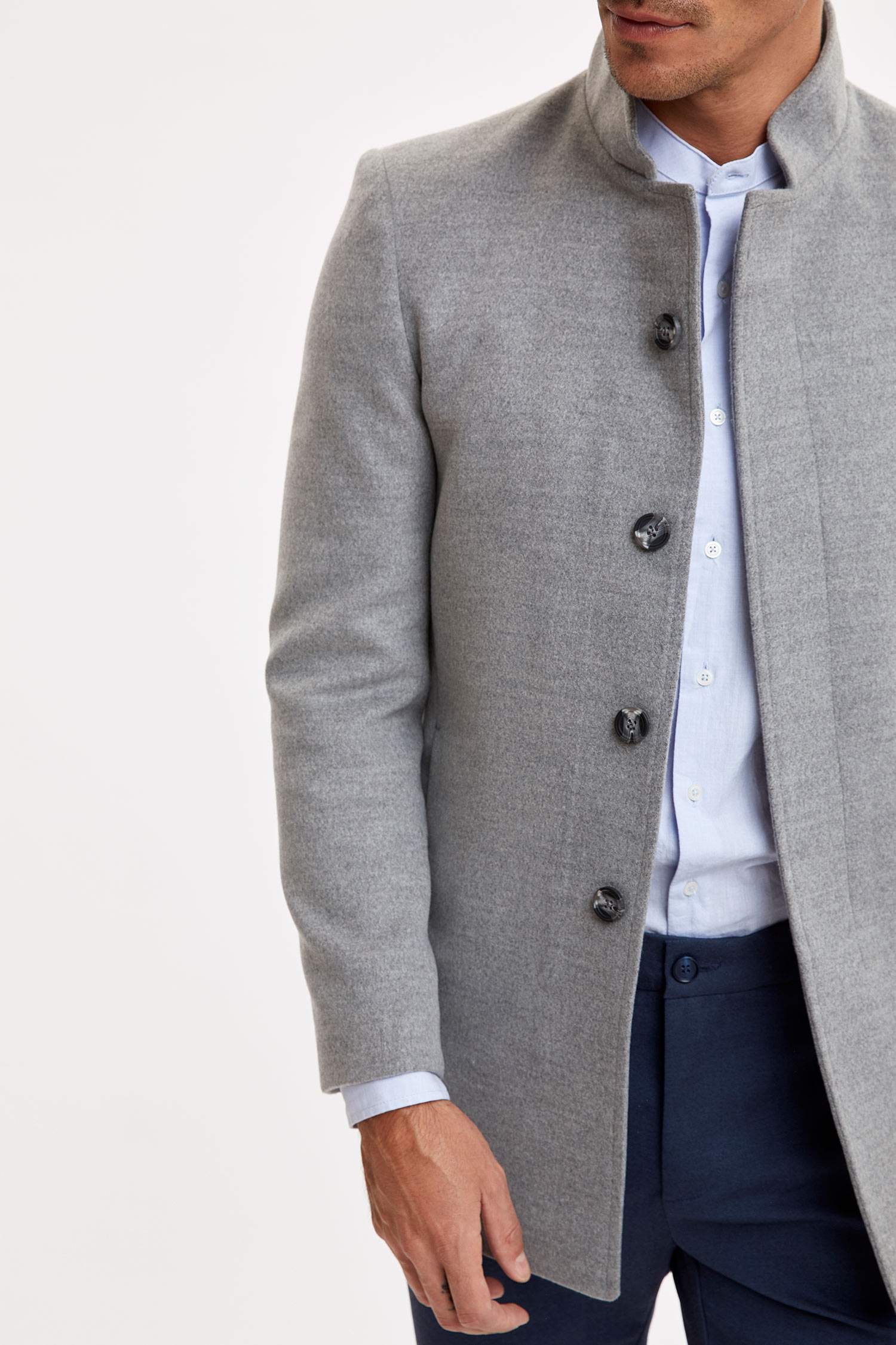 Slim Fit Dik Yaka Parka