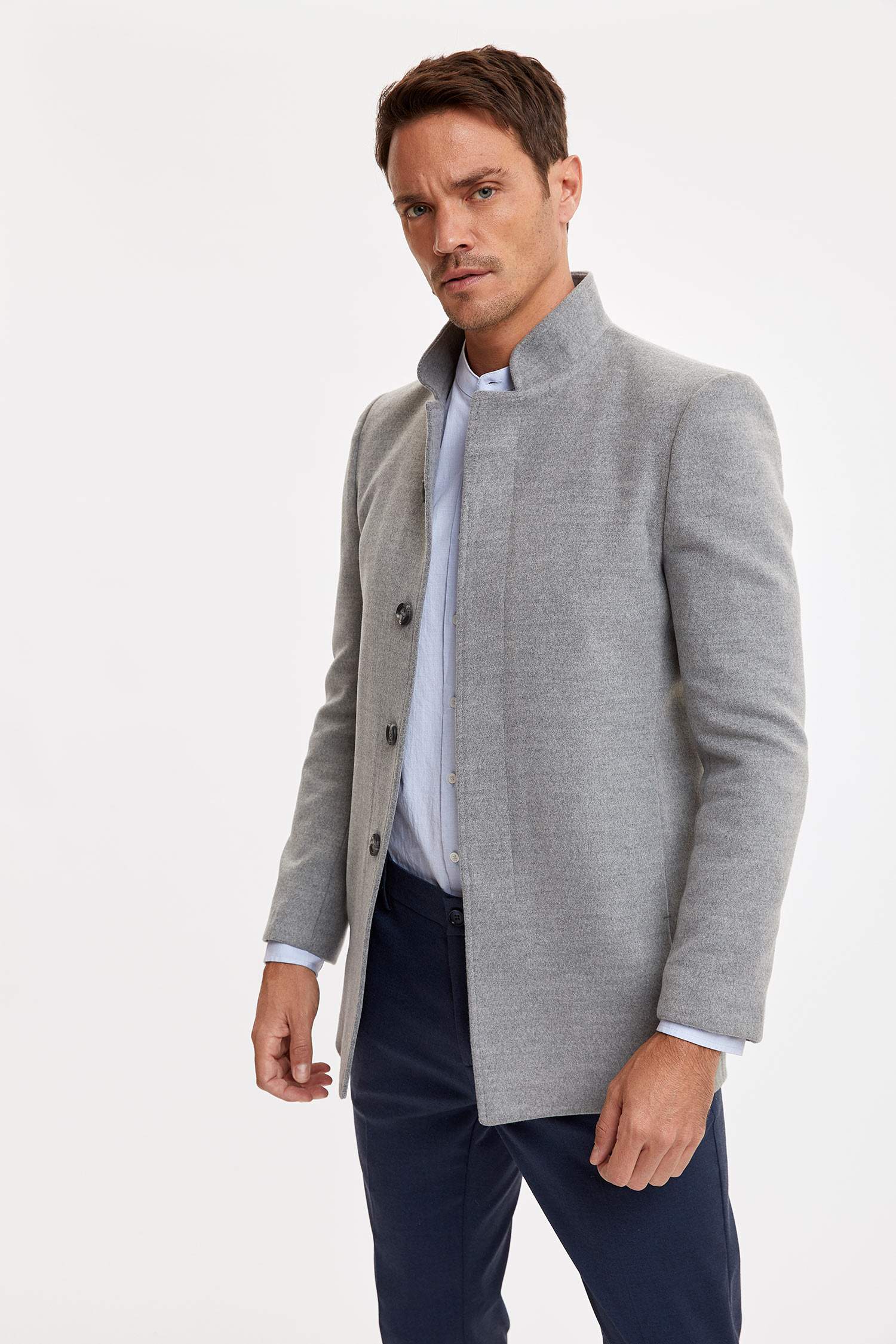 Slim Fit Dik Yaka Parka