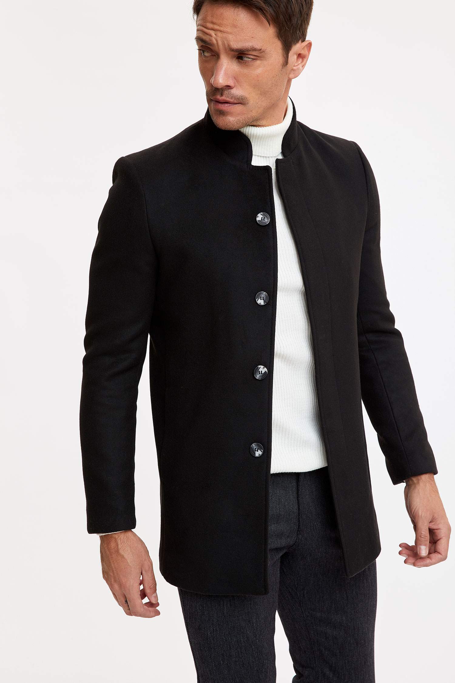 Slim Fit Dik Yaka Parka