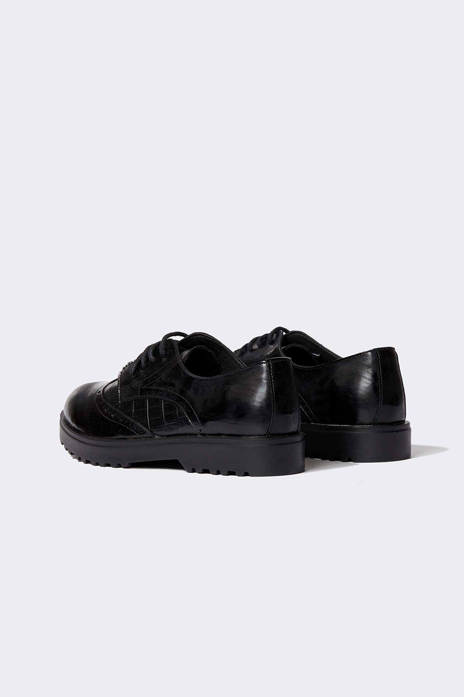 Suni Deri Bağcıklı Loafer Ayakkabı