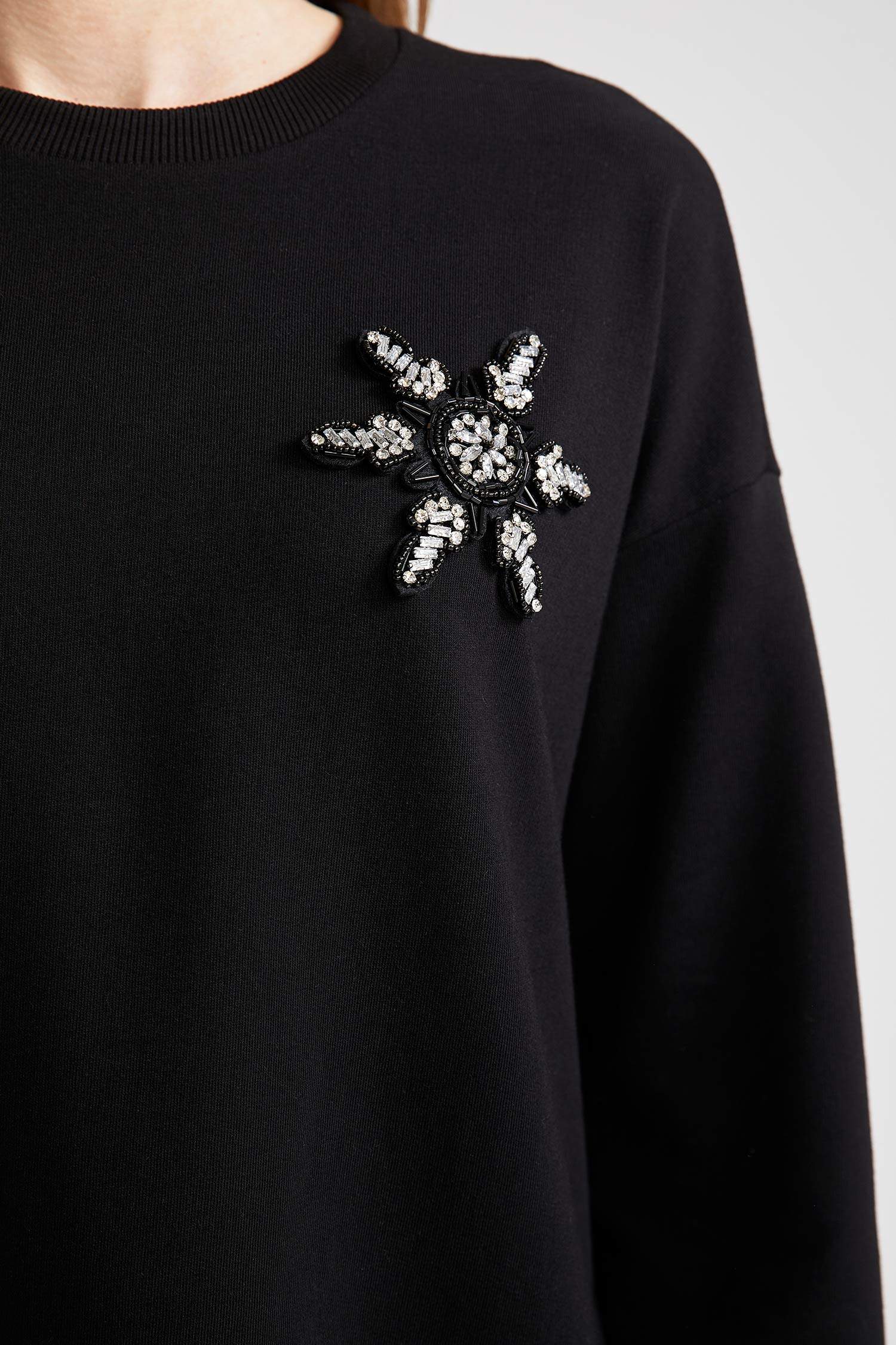 Baskılı Relax Fit Sweat Tunik