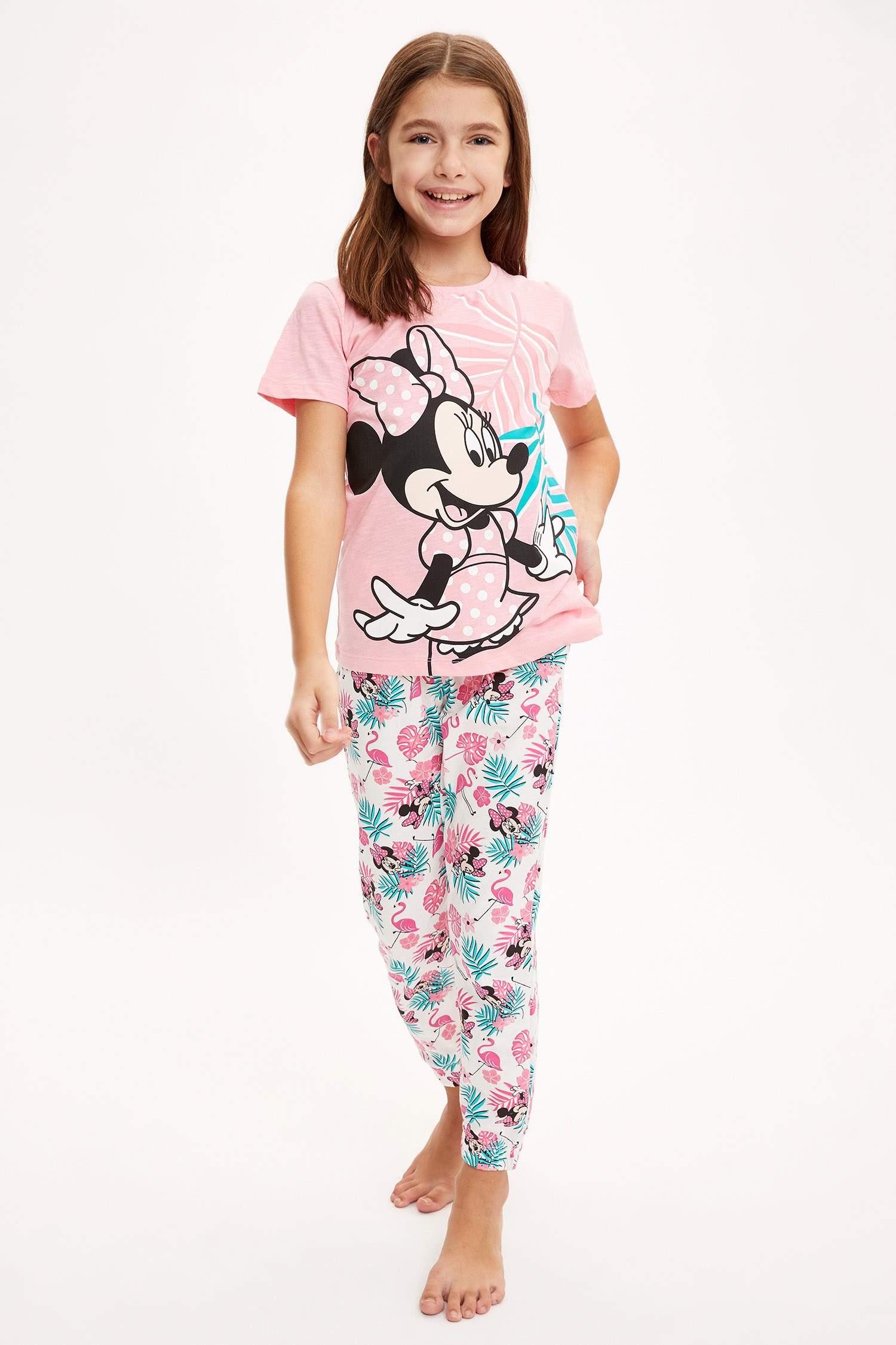Kız Çocuk Minnie Mouse Lisanslı Pijama Takımı