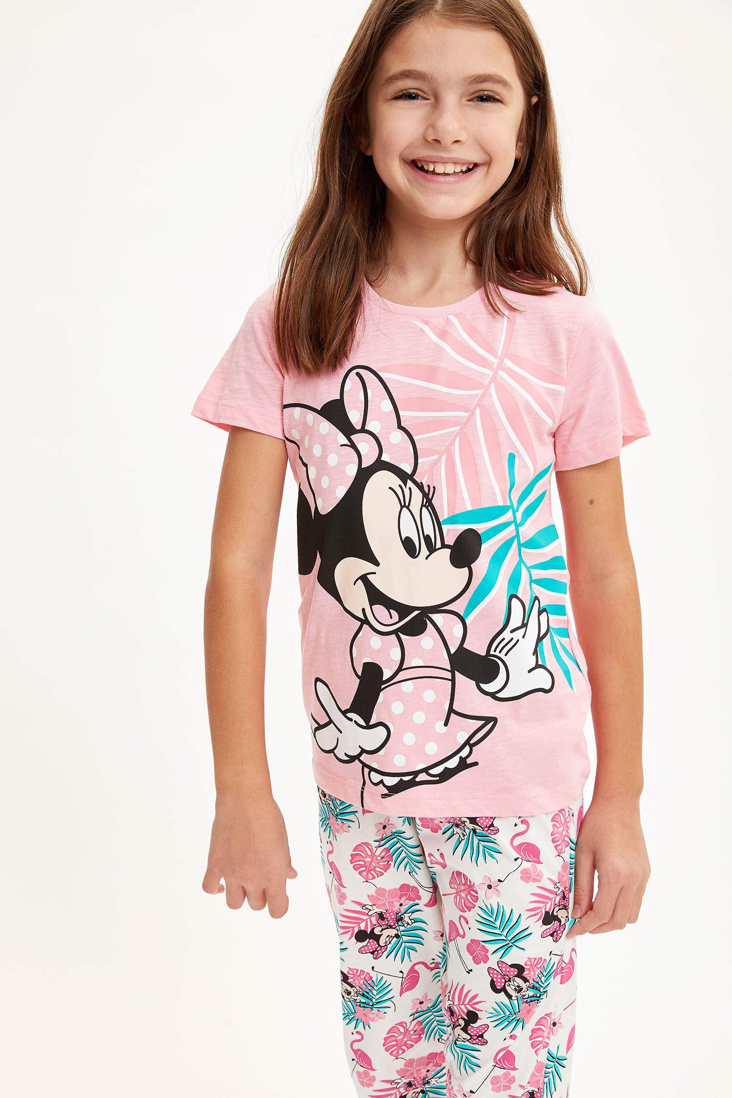 Kız Çocuk Minnie Mouse Lisanslı Pijama Takımı