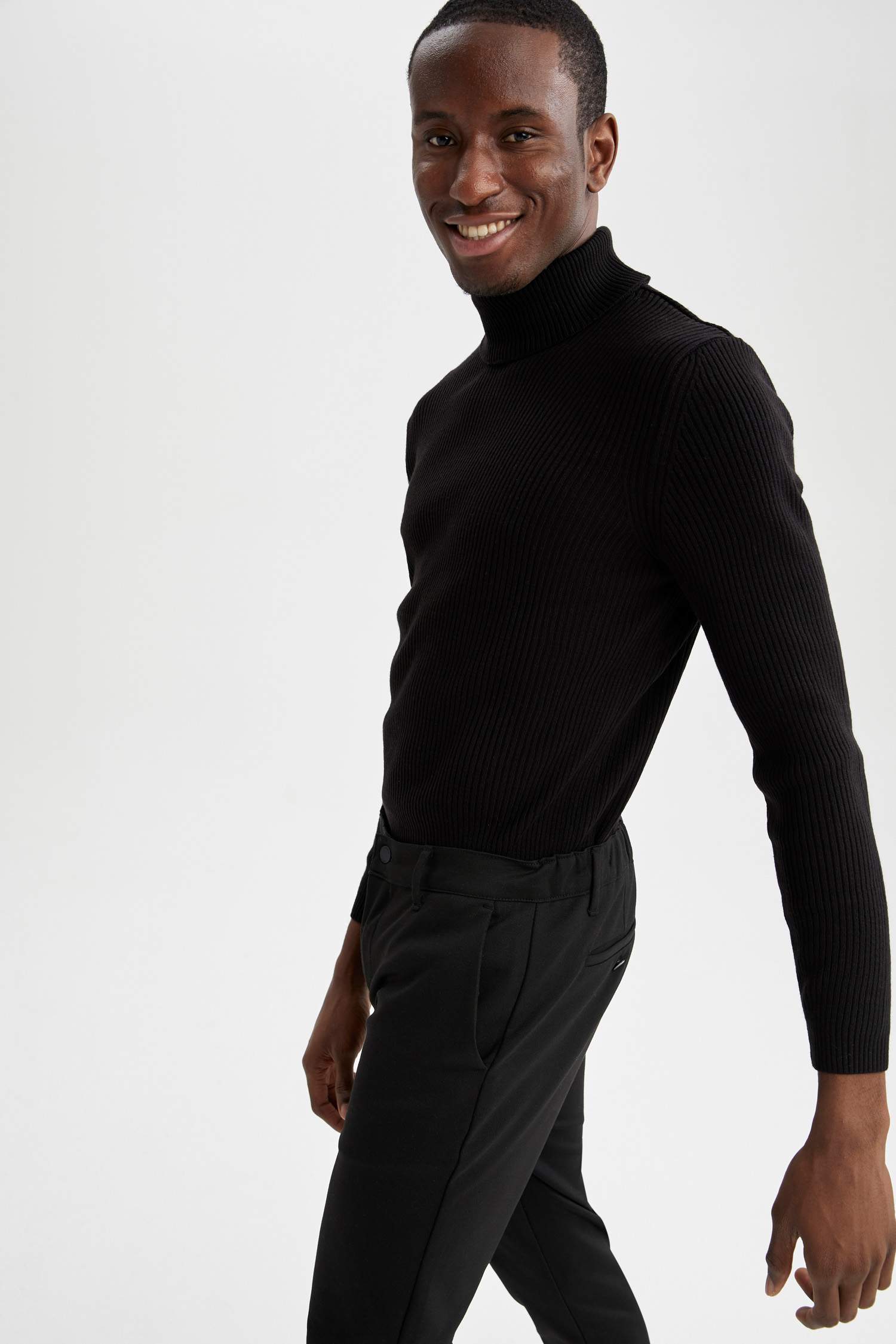 Slim Fit Balıkçı Yaka 2'li Triko Kazak
