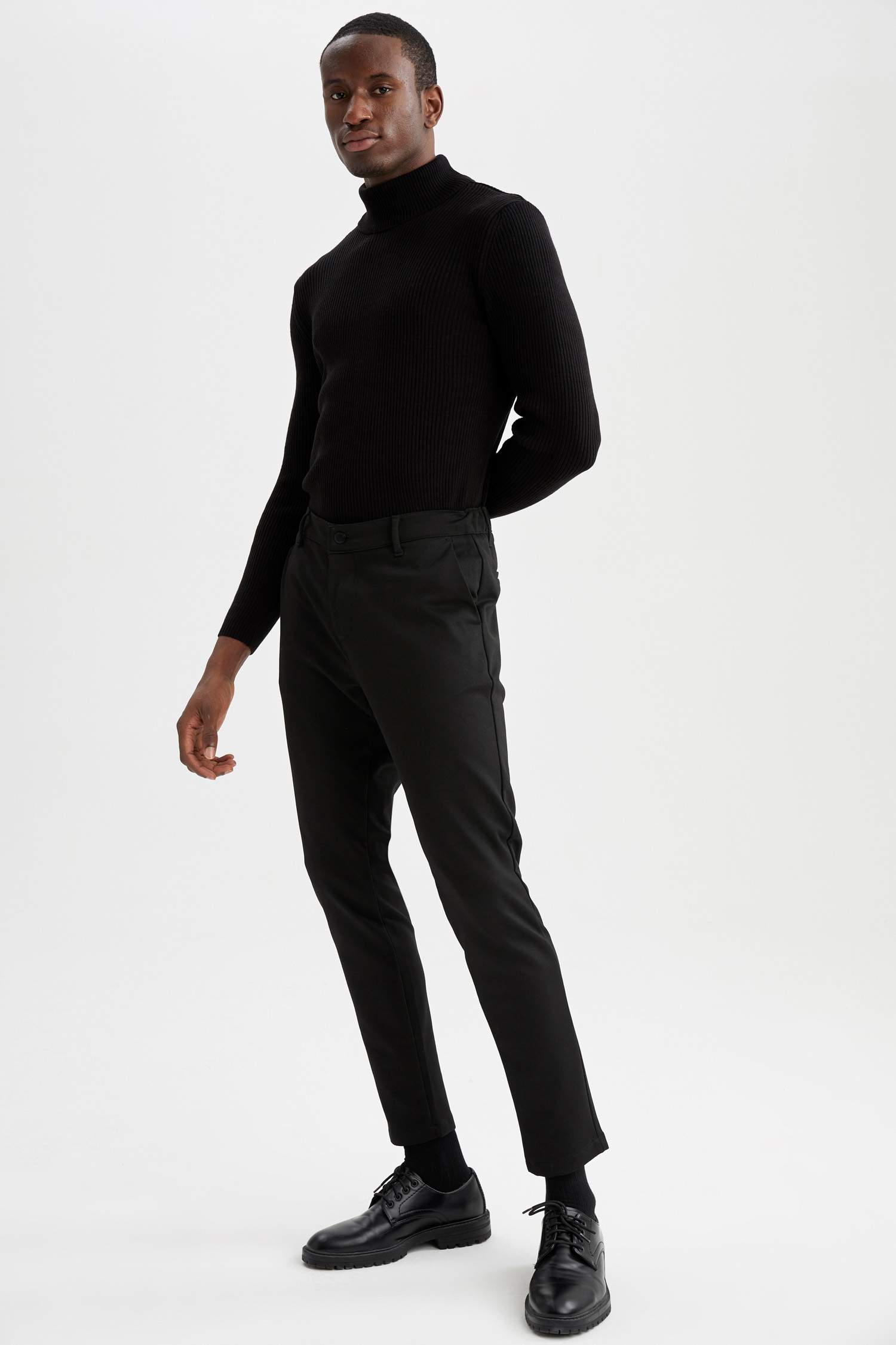 Slim Fit Balıkçı Yaka 2'li Triko Kazak