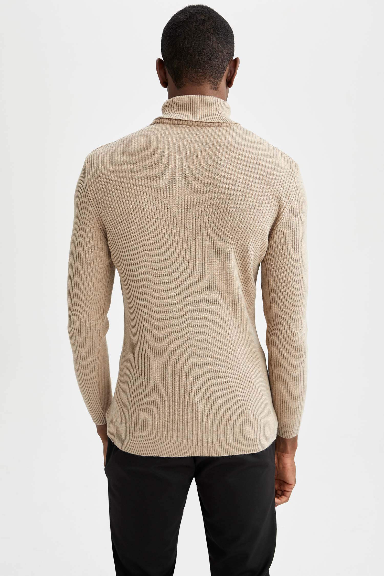 Slim Fit Balıkçı Yaka 2'li Triko Kazak