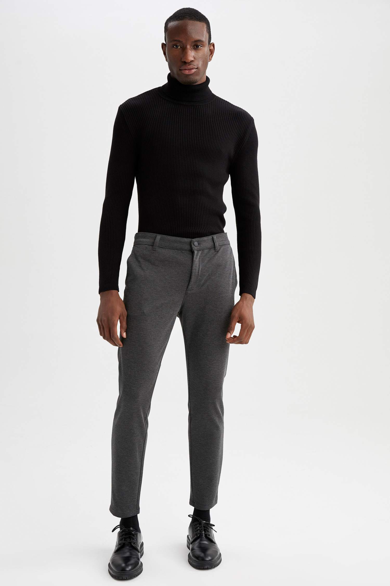 Slim Fit Balıkçı Yaka 2'li Triko Kazak
