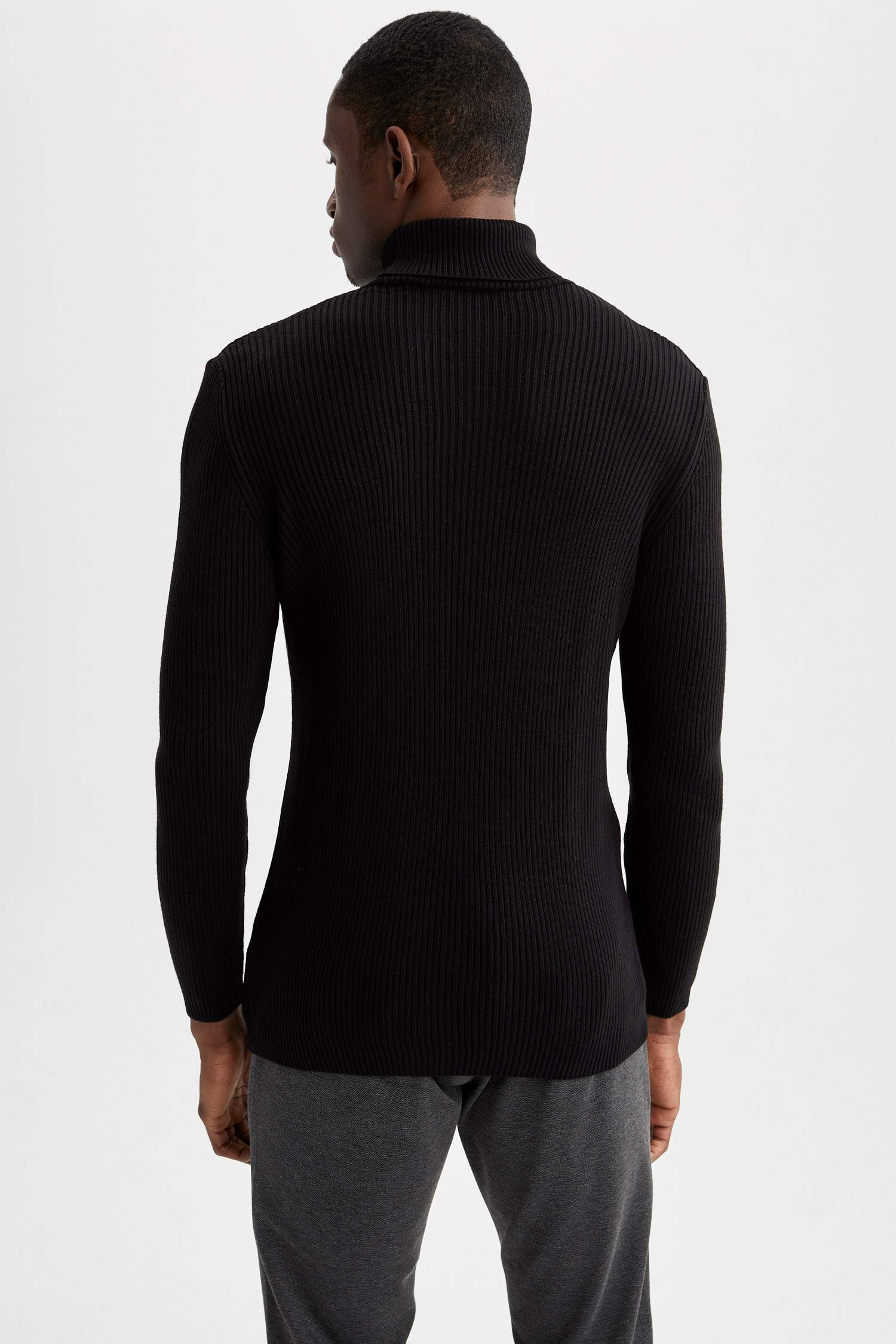 Slim Fit Balıkçı Yaka 2'li Triko Kazak