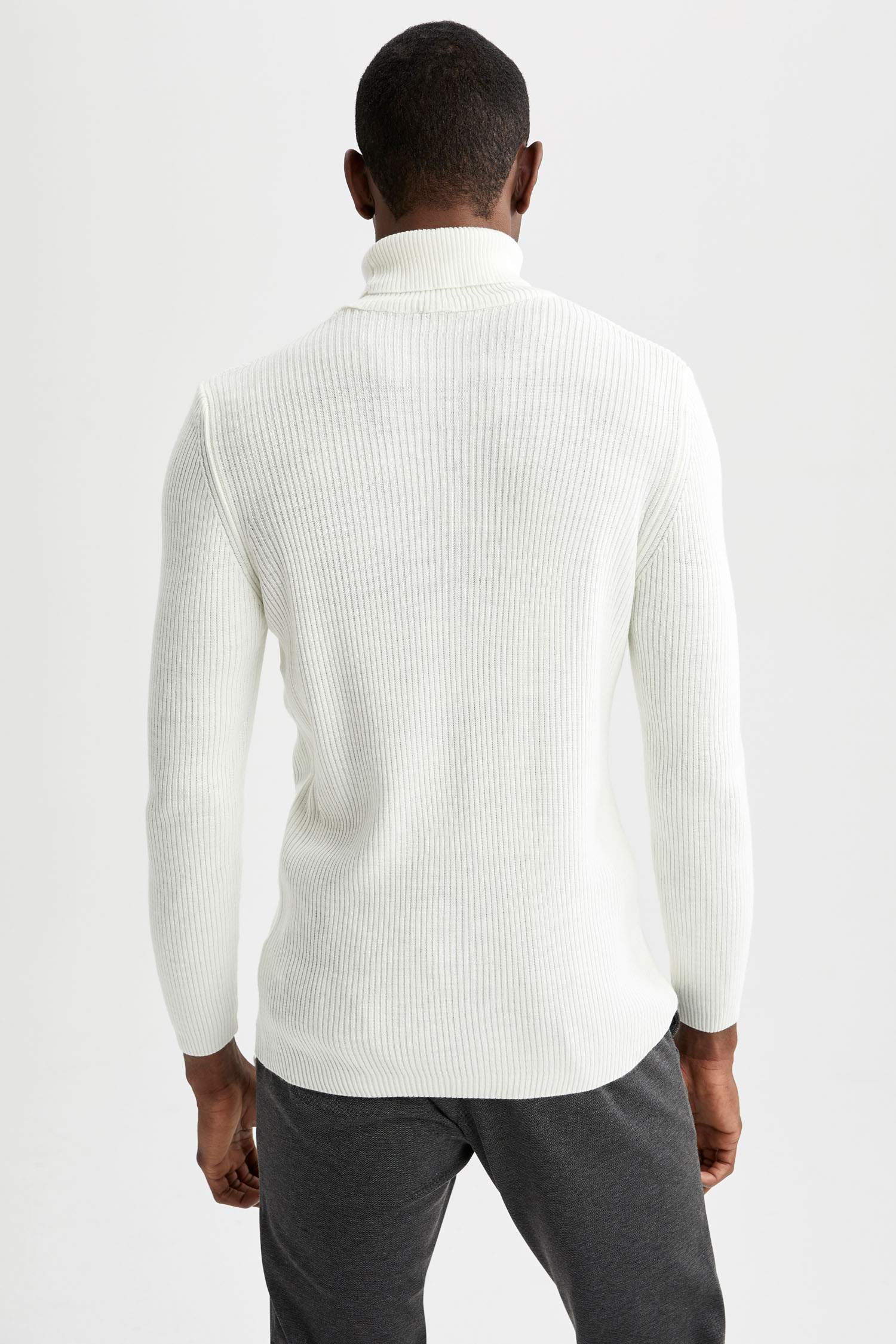 Slim Fit Balıkçı Yaka 2'li Triko Kazak