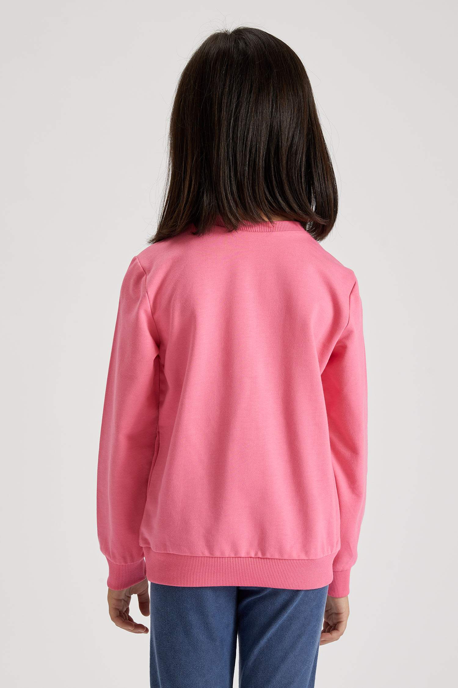 Kız Çocuk Unicorn Baskılı Sweatshirt ve Maske Takım