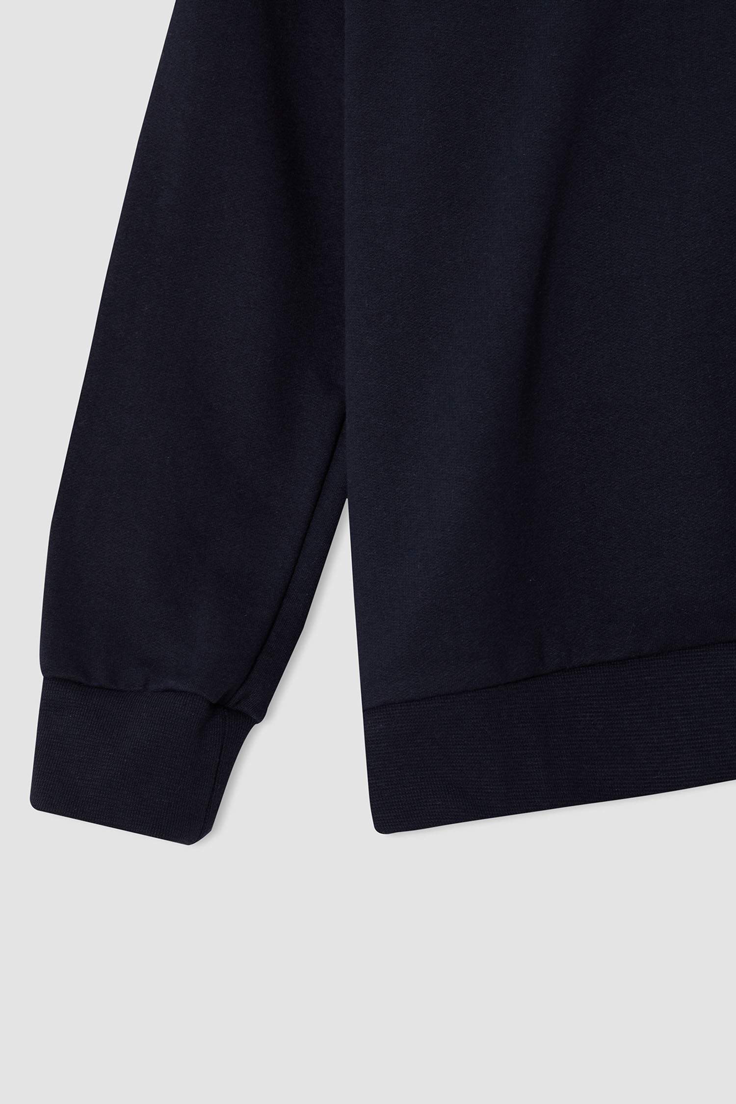 Erkek Çocuk Yazı Baskılı Korunaklı Kapüşonlu Sweatshirt