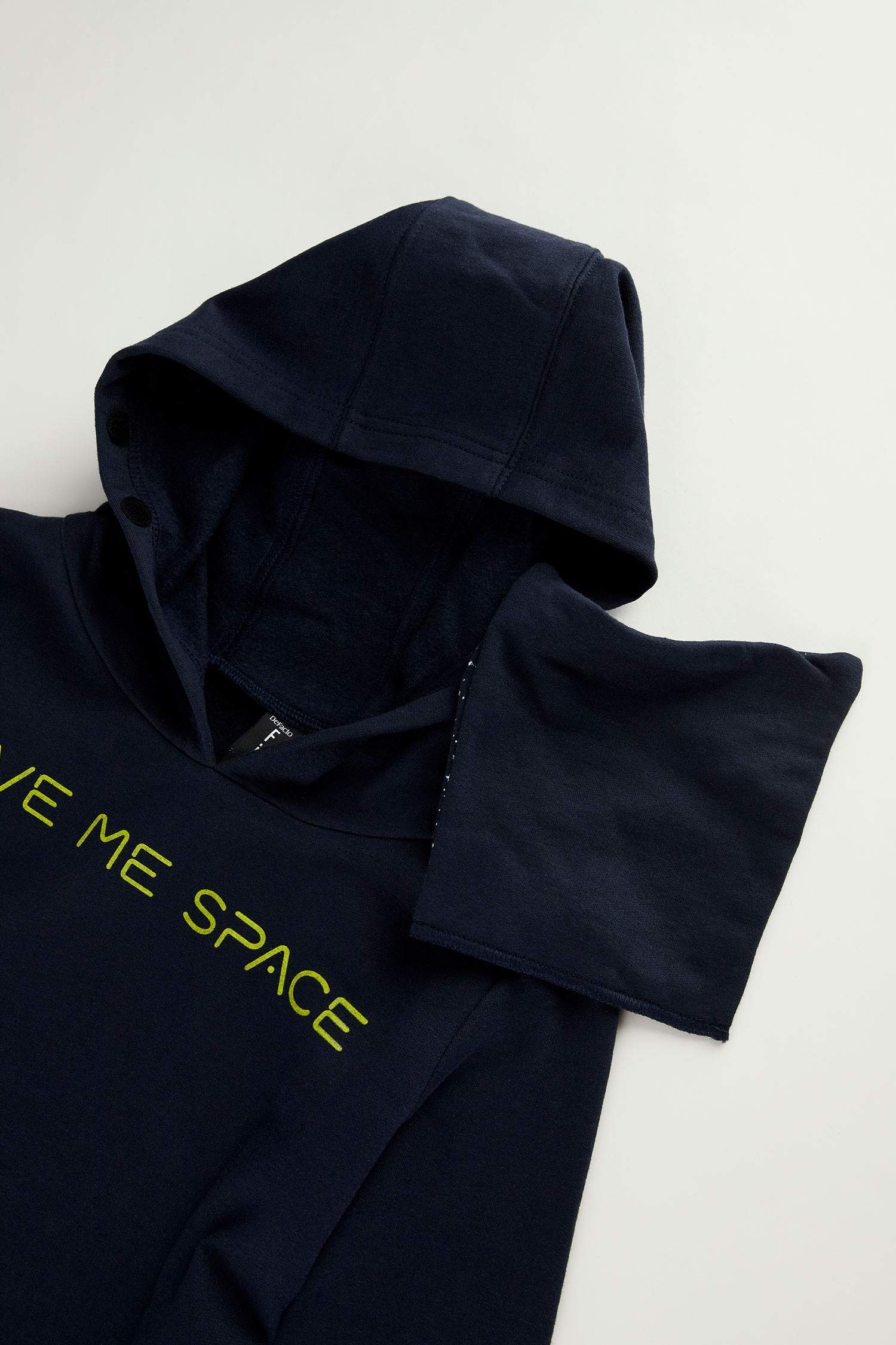Erkek Çocuk Yazı Baskılı Korunaklı Kapüşonlu Sweatshirt