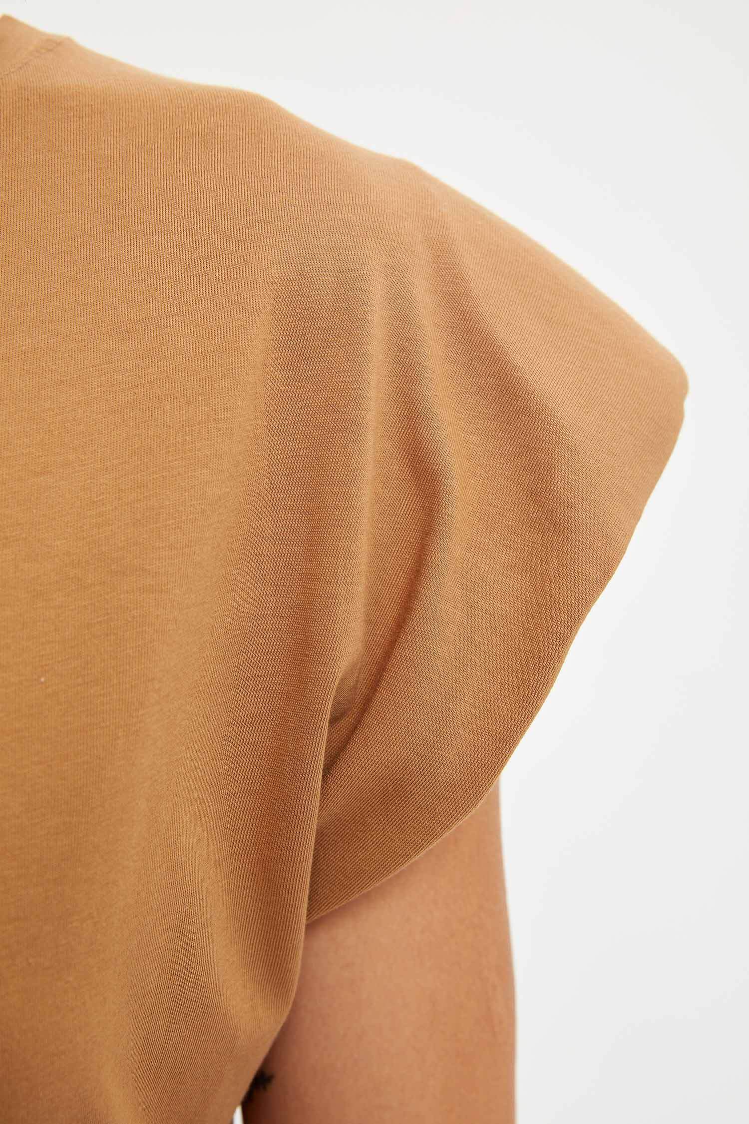 Basic Oversize Örme Kısa Kollu Tişört Elbise