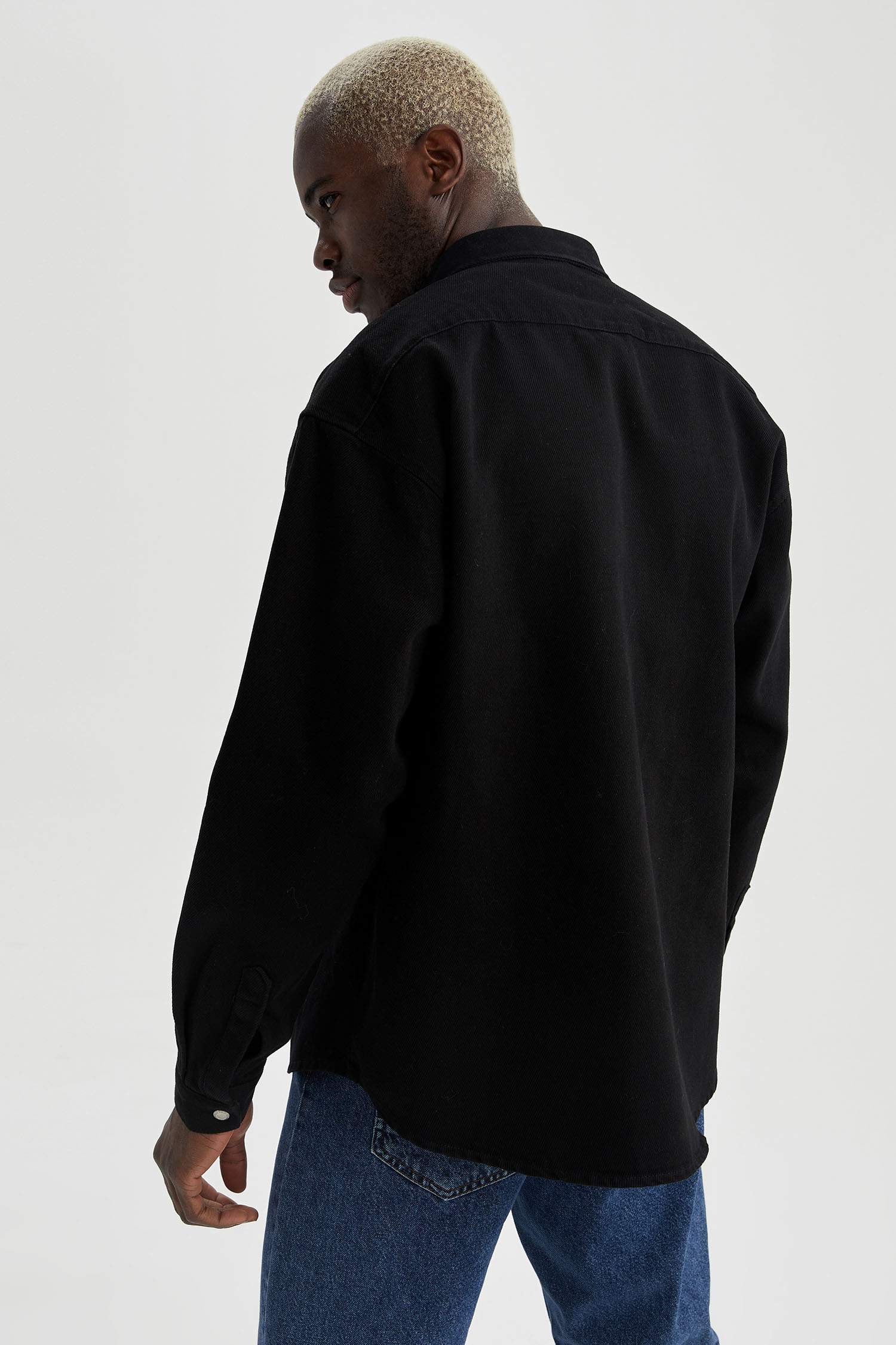 Oversize Fit Uzun Kollu Gömlek Ceket