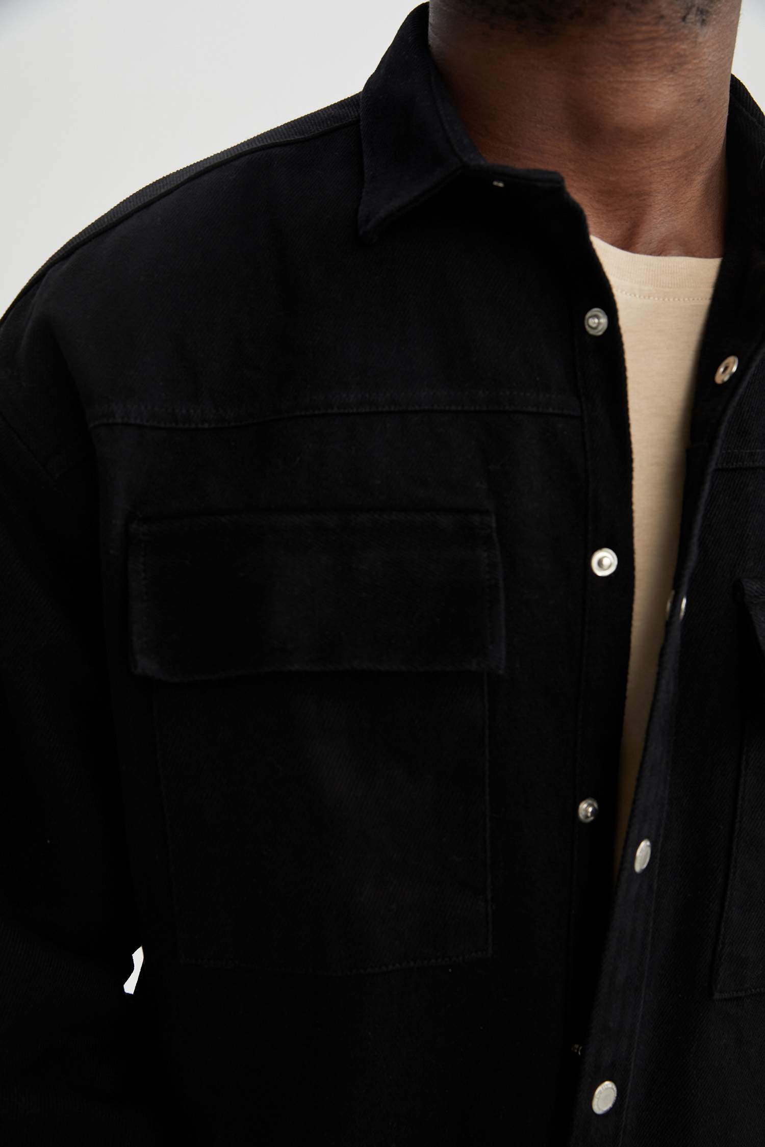 Oversize Fit Uzun Kollu Gömlek Ceket