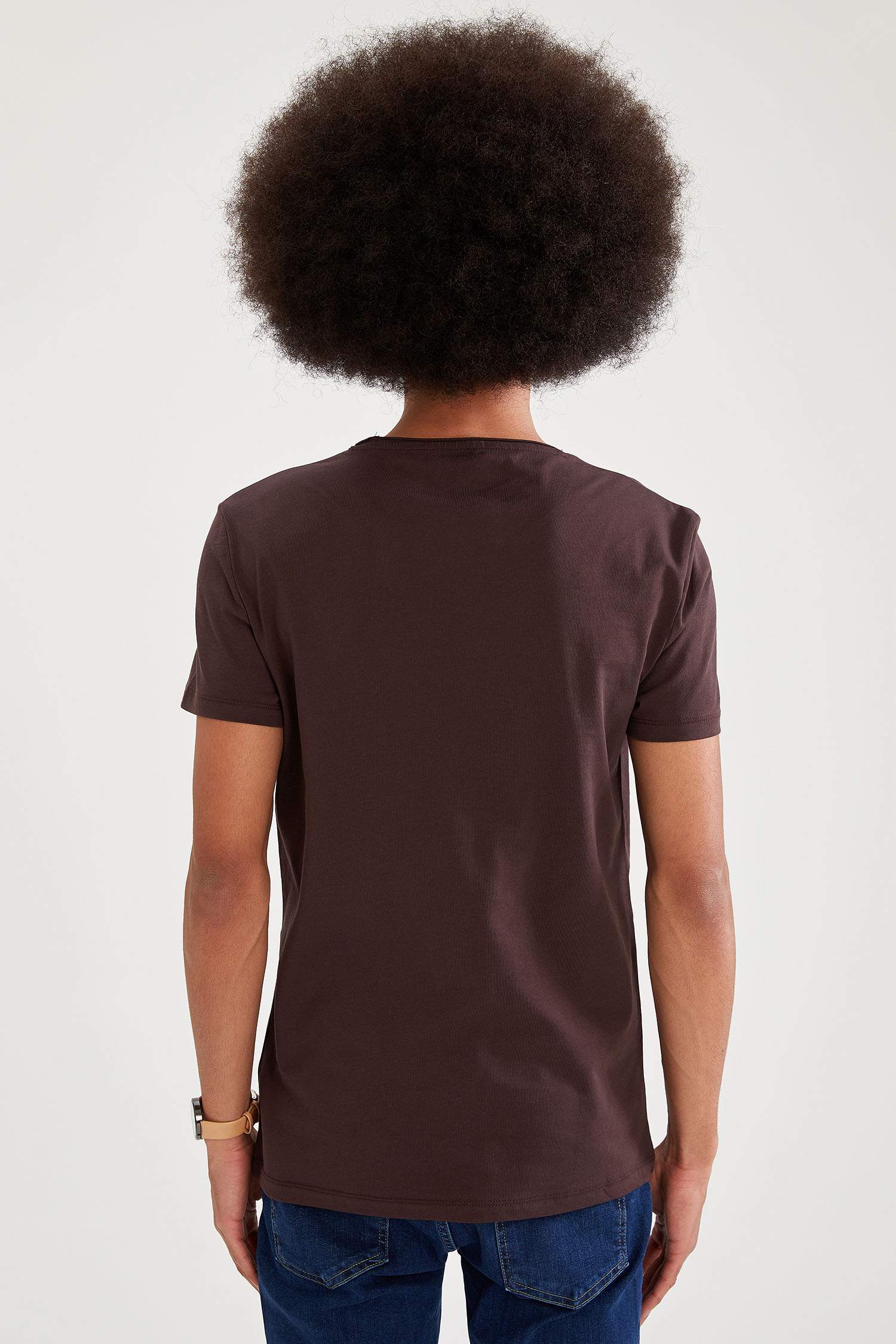 Slim Fit Bisiklet Yaka Basic Tişört