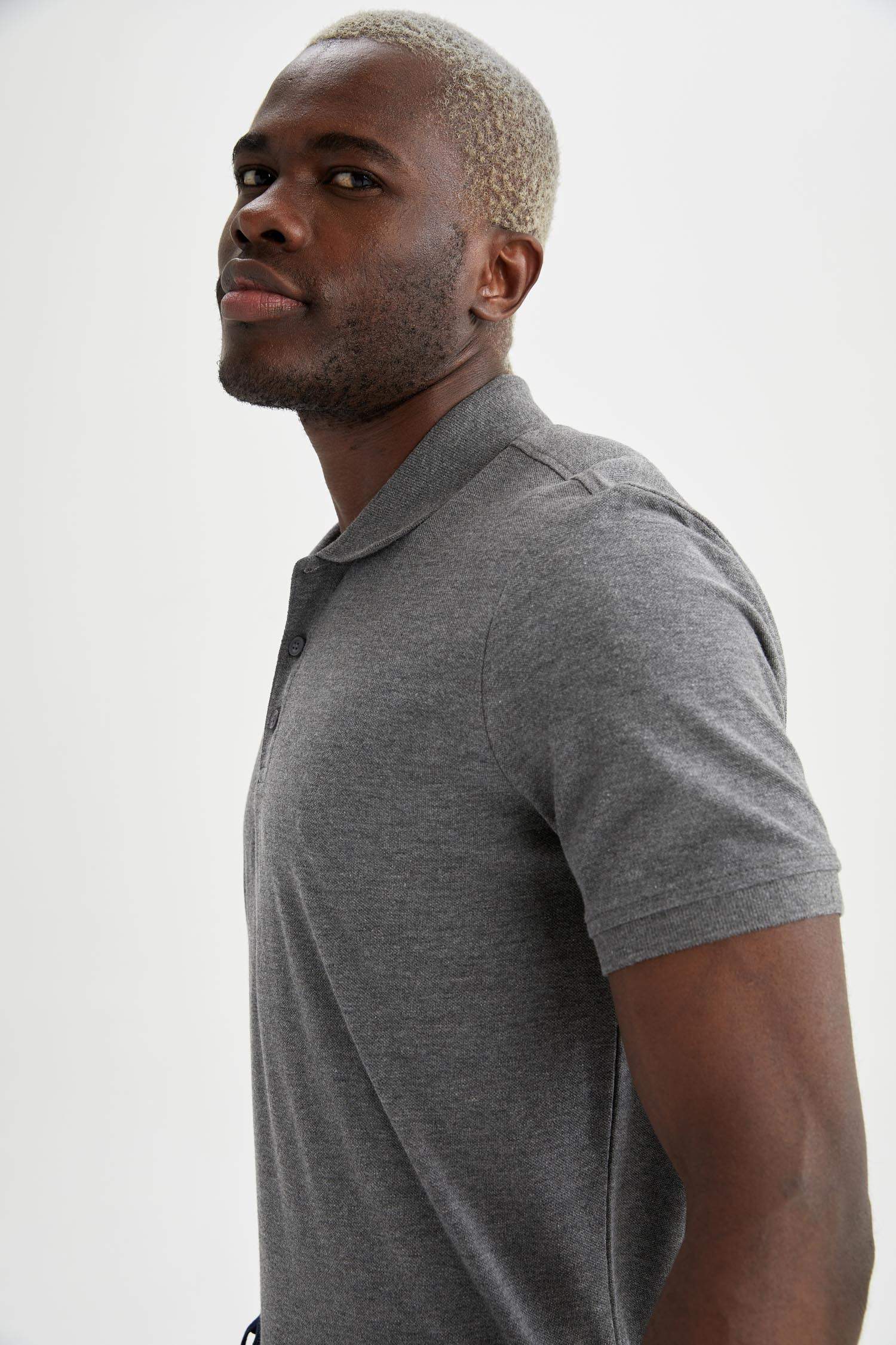 Regular Fit Polo Yaka Basic Tişört