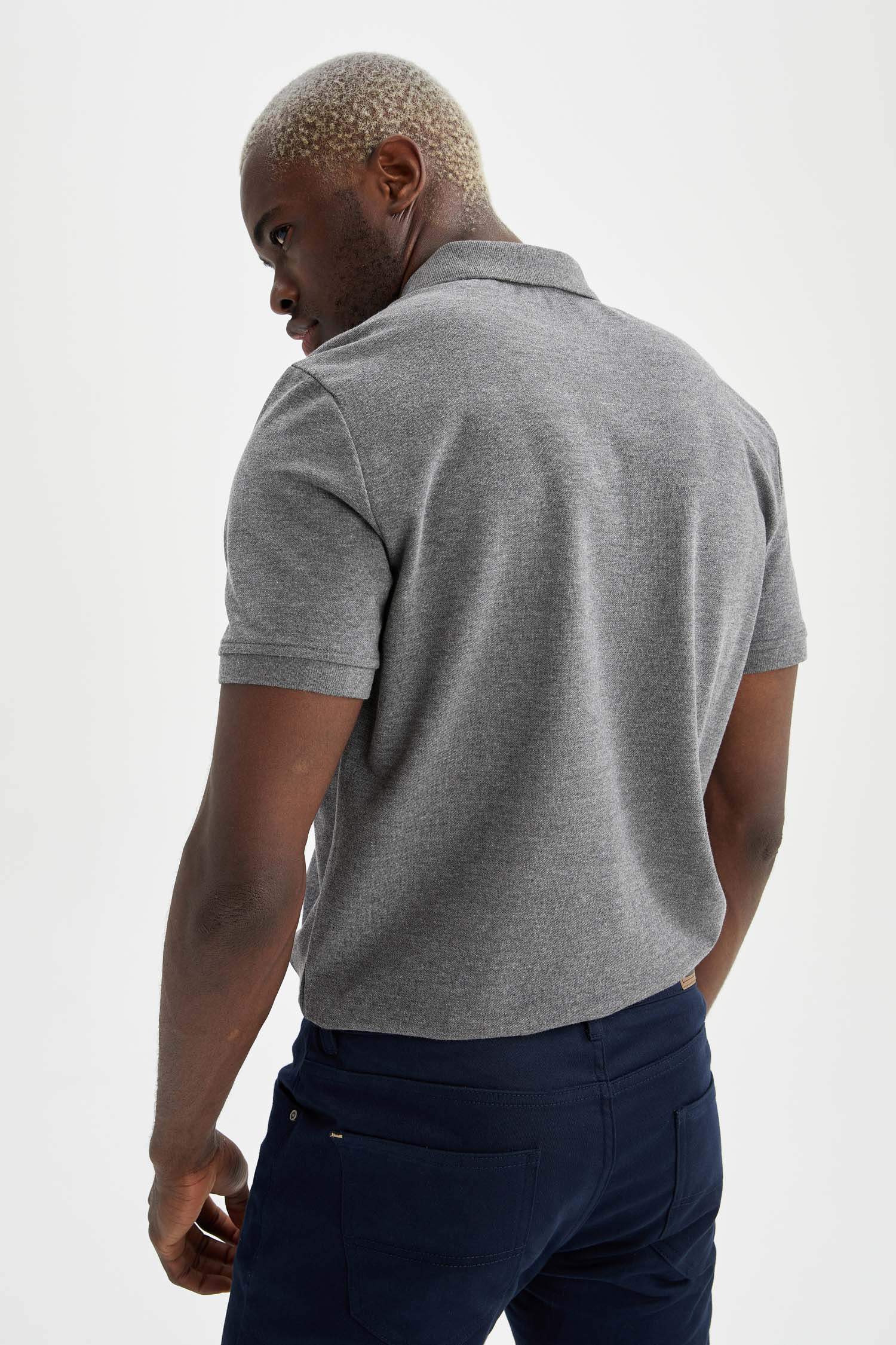 Regular Fit Polo Yaka Basic Tişört