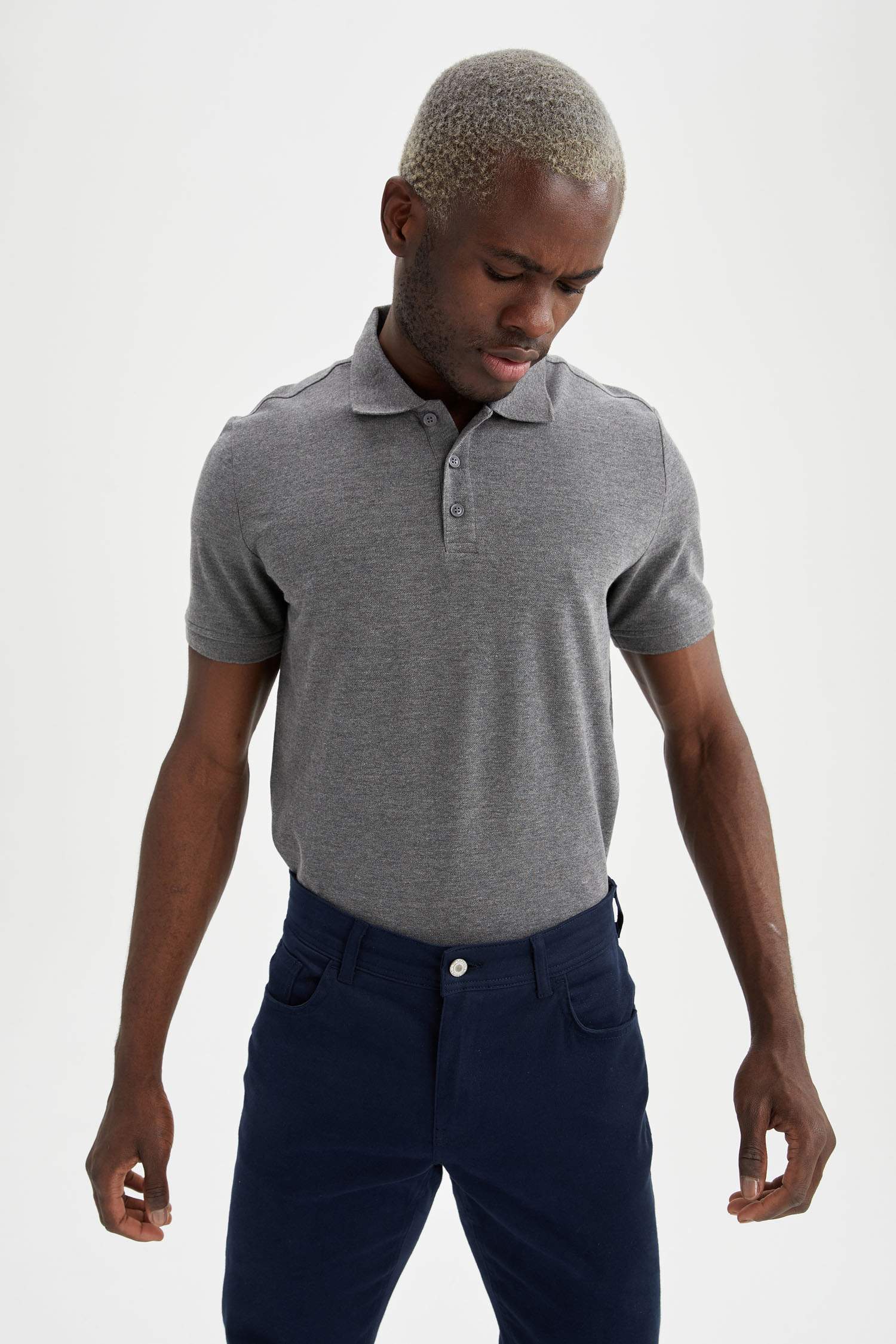Regular Fit Polo Yaka Basic Tişört
