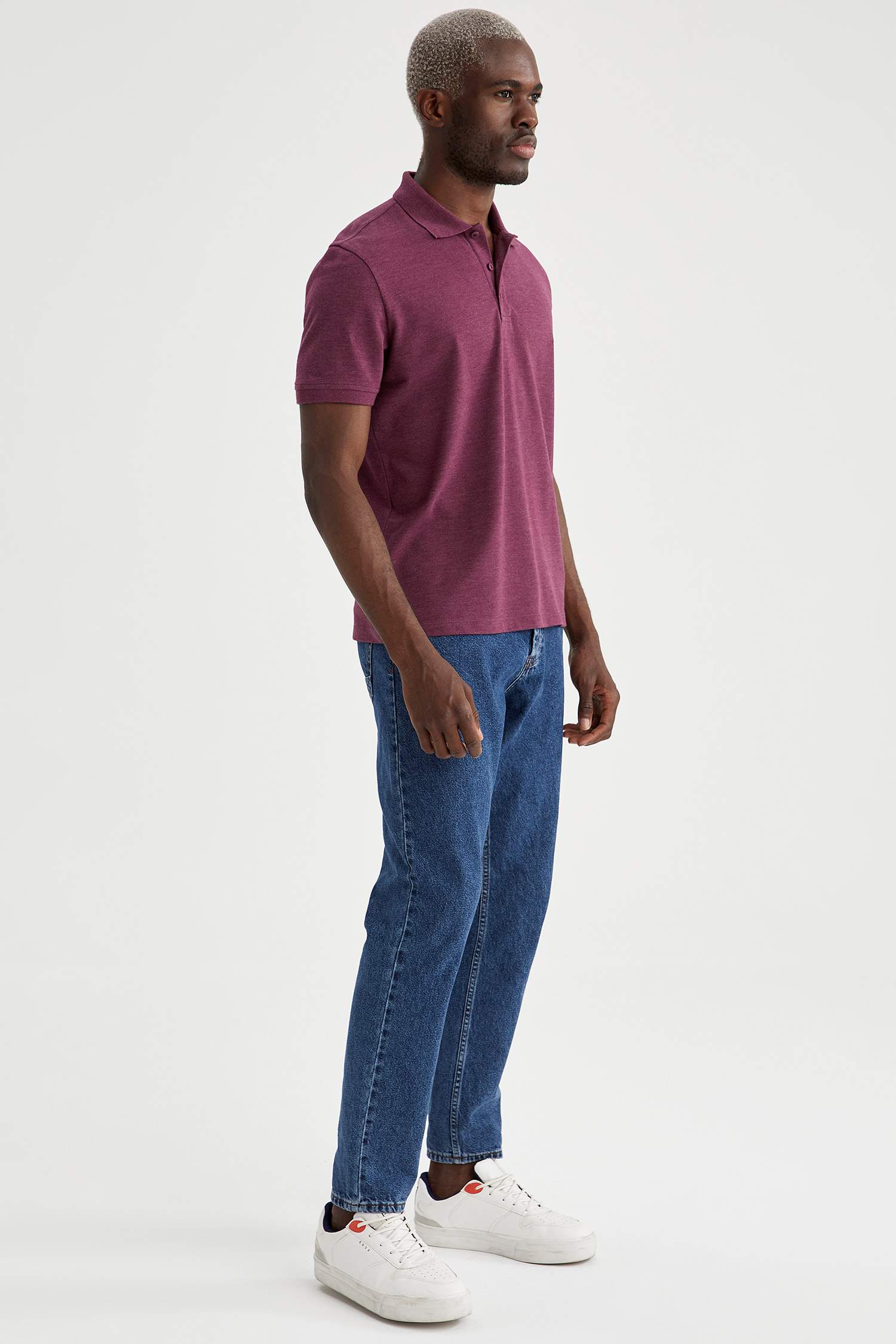 Regular Fit Polo Yaka Basic Tişört