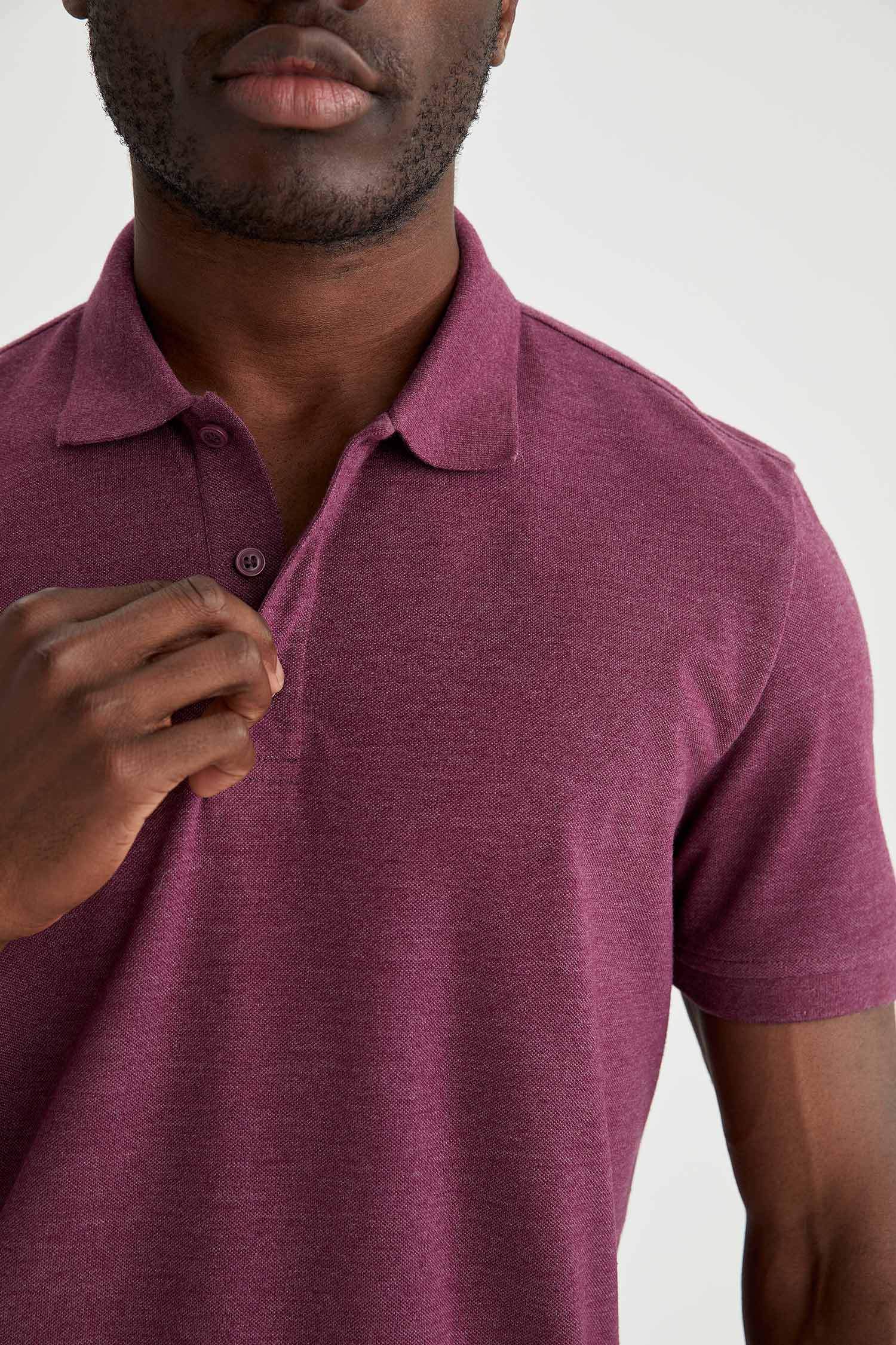 Regular Fit Polo Yaka Basic Tişört