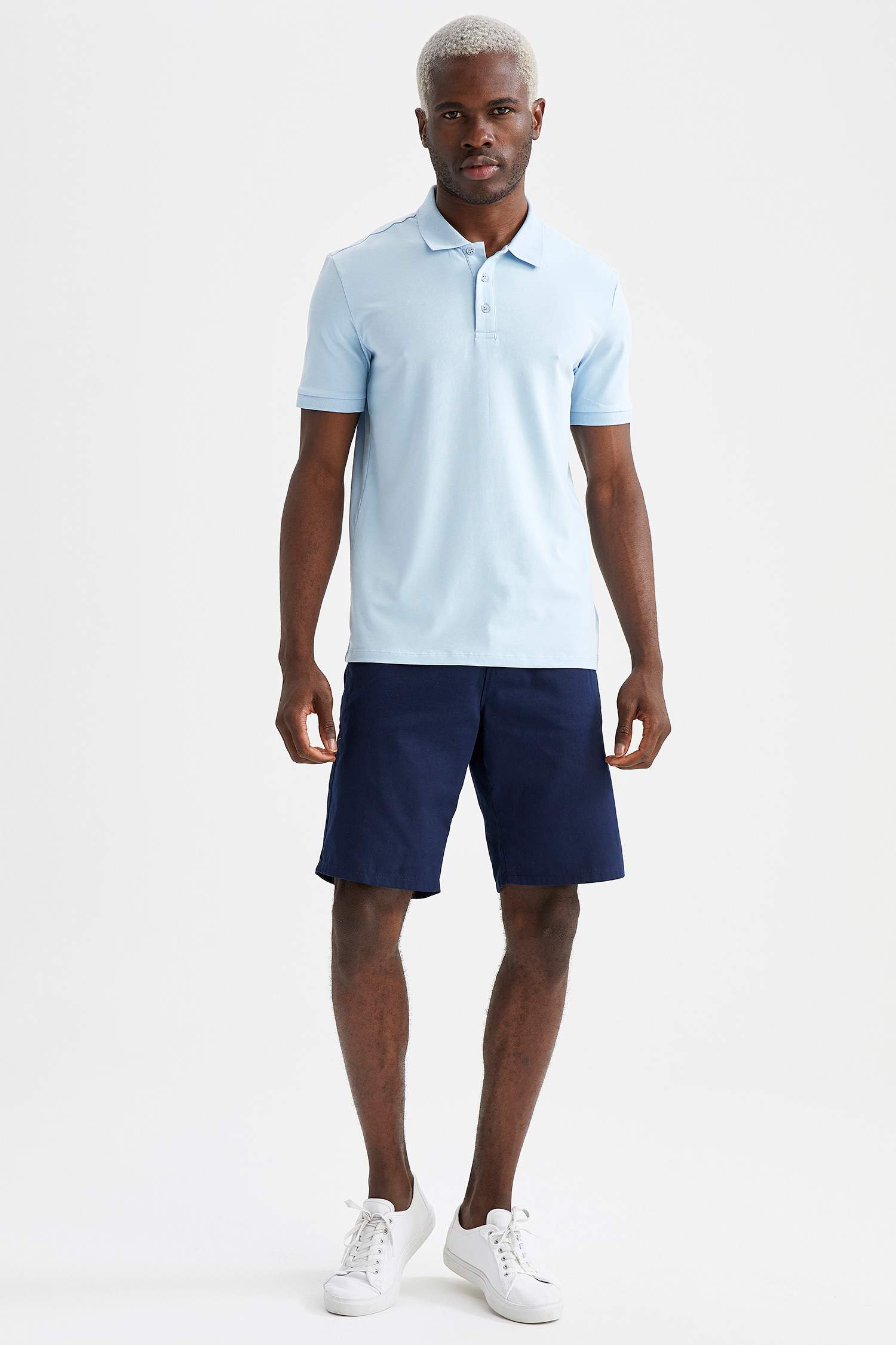 Slim Fit Polo Yaka Basic Kısa Kollu Tişört