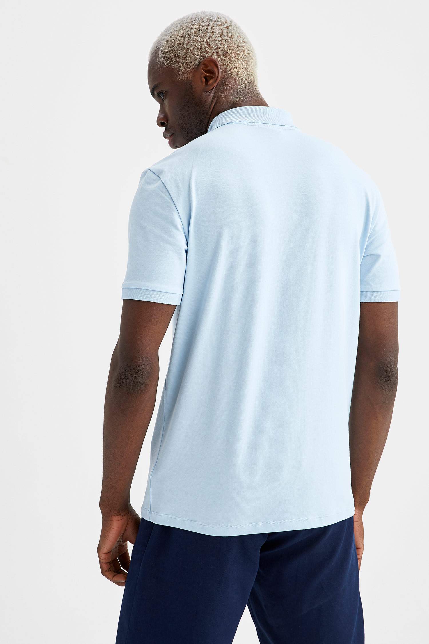 Slim Fit Polo Yaka Basic Kısa Kollu Tişört