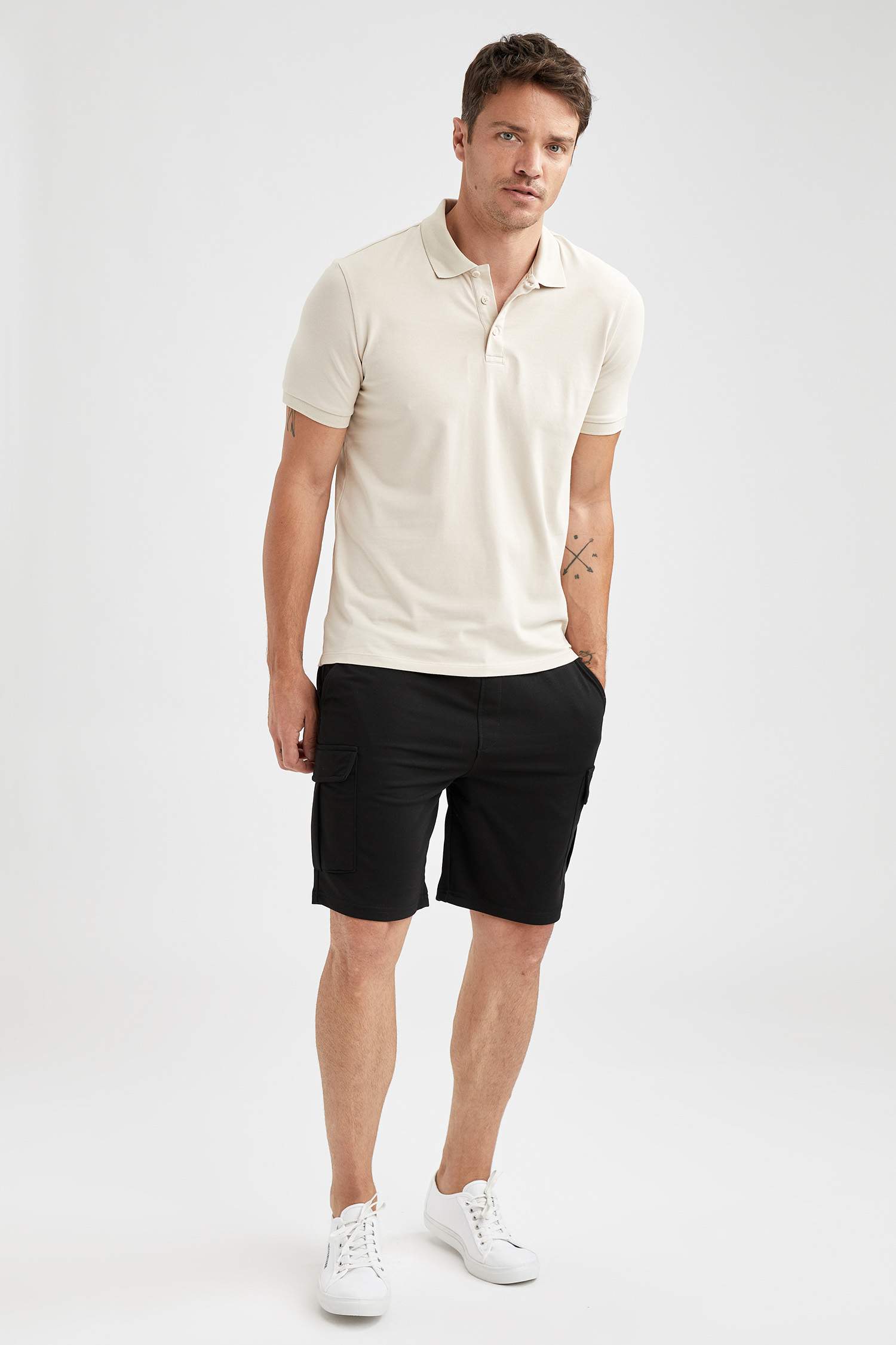 Slim Fit Polo Yaka Basic Kısa Kollu Tişört