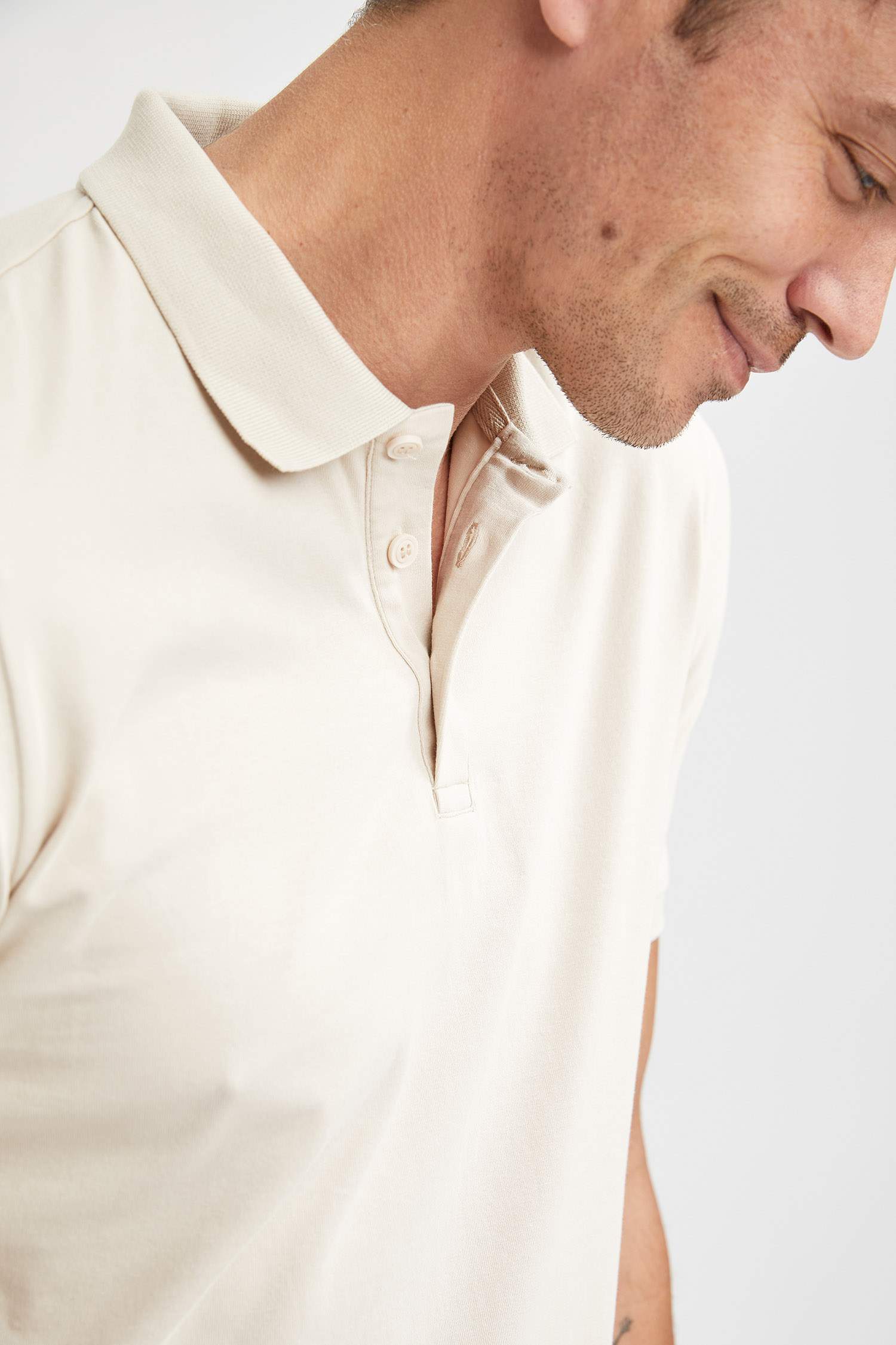 Slim Fit Polo Yaka Basic Kısa Kollu Tişört
