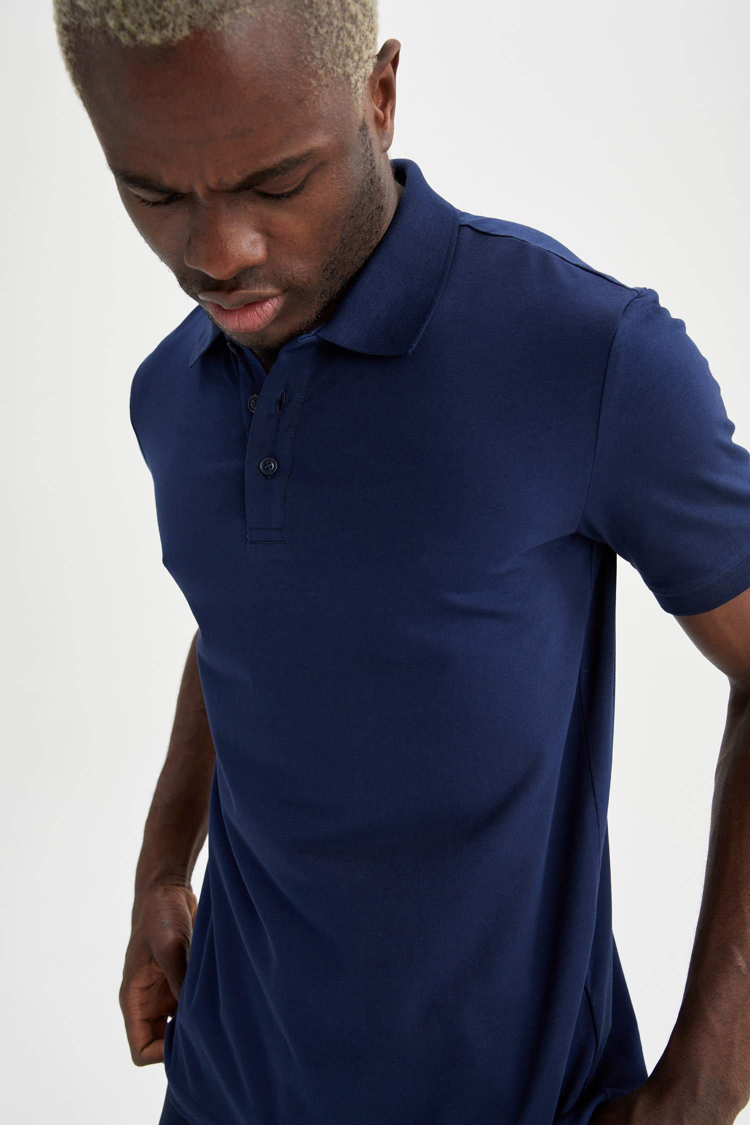 Slim Fit Polo Yaka Basic Kısa Kollu Tişört