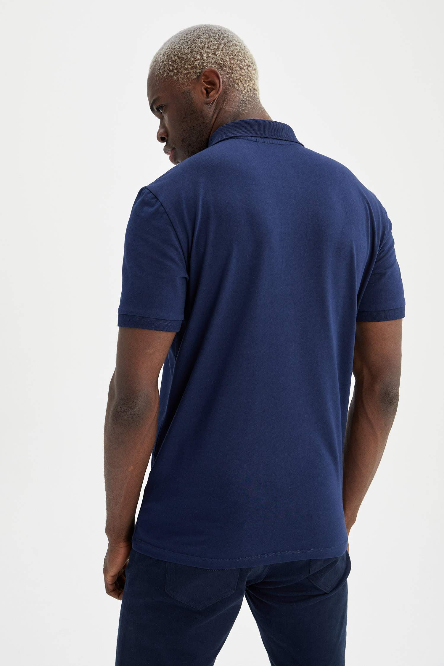 Slim Fit Polo Yaka Basic Kısa Kollu Tişört