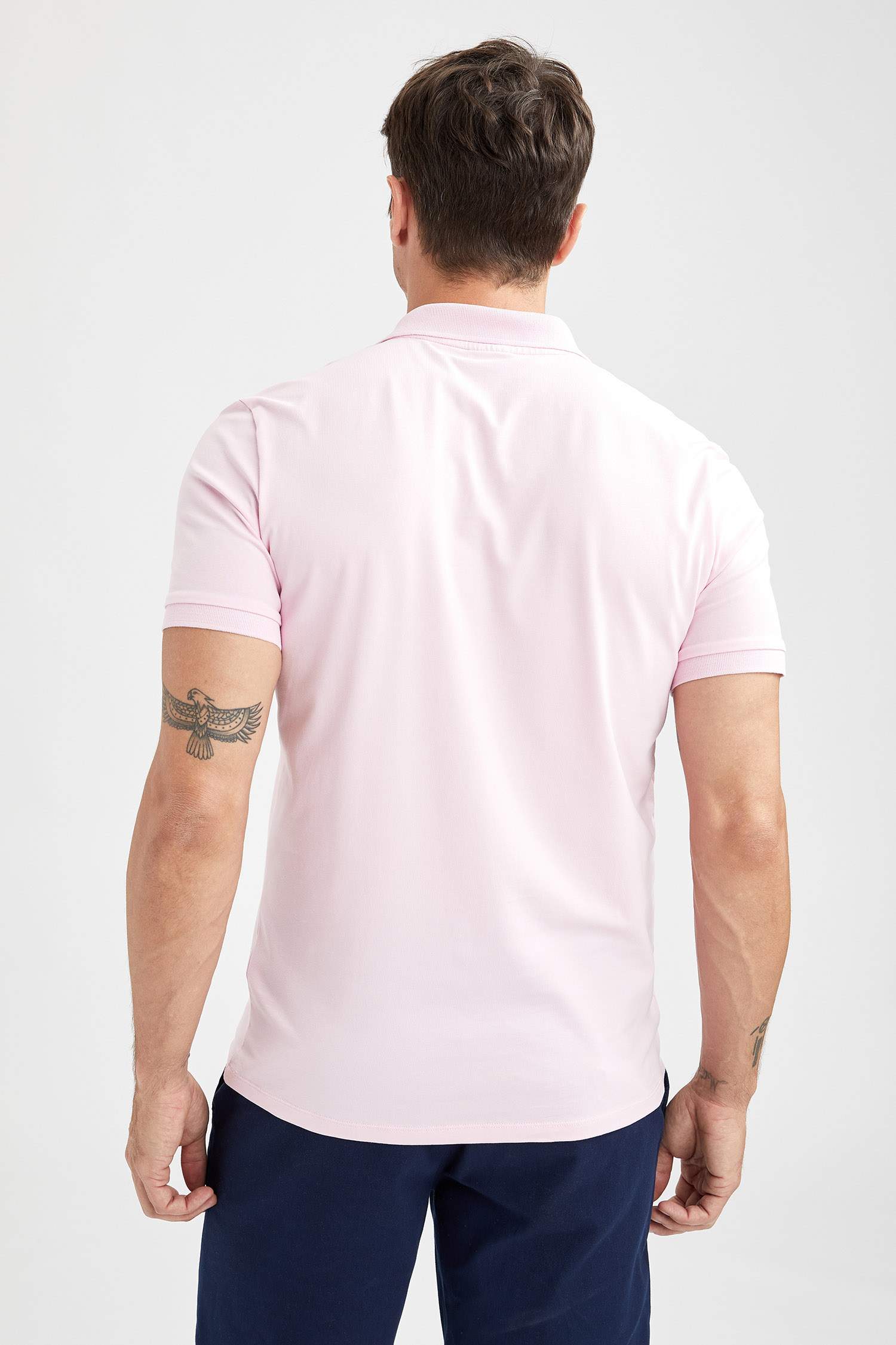 Slim Fit Polo Yaka Basic Kısa Kollu Tişört