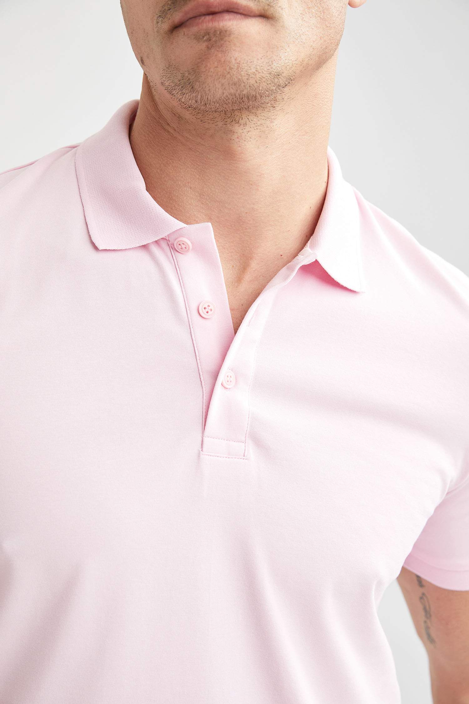 Slim Fit Polo Yaka Basic Kısa Kollu Tişört