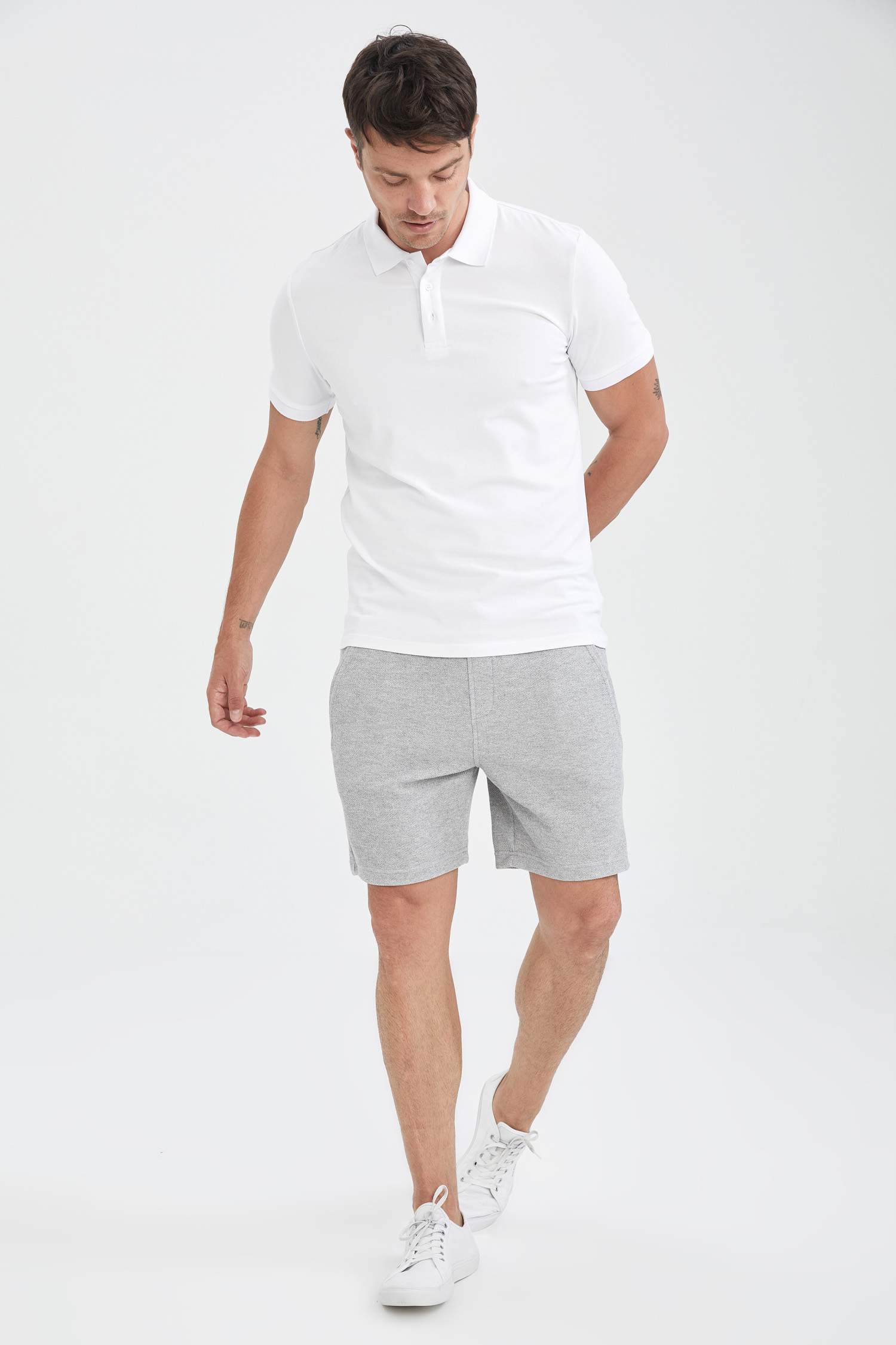 Slim Fit Polo Yaka Basic Kısa Kollu Tişört